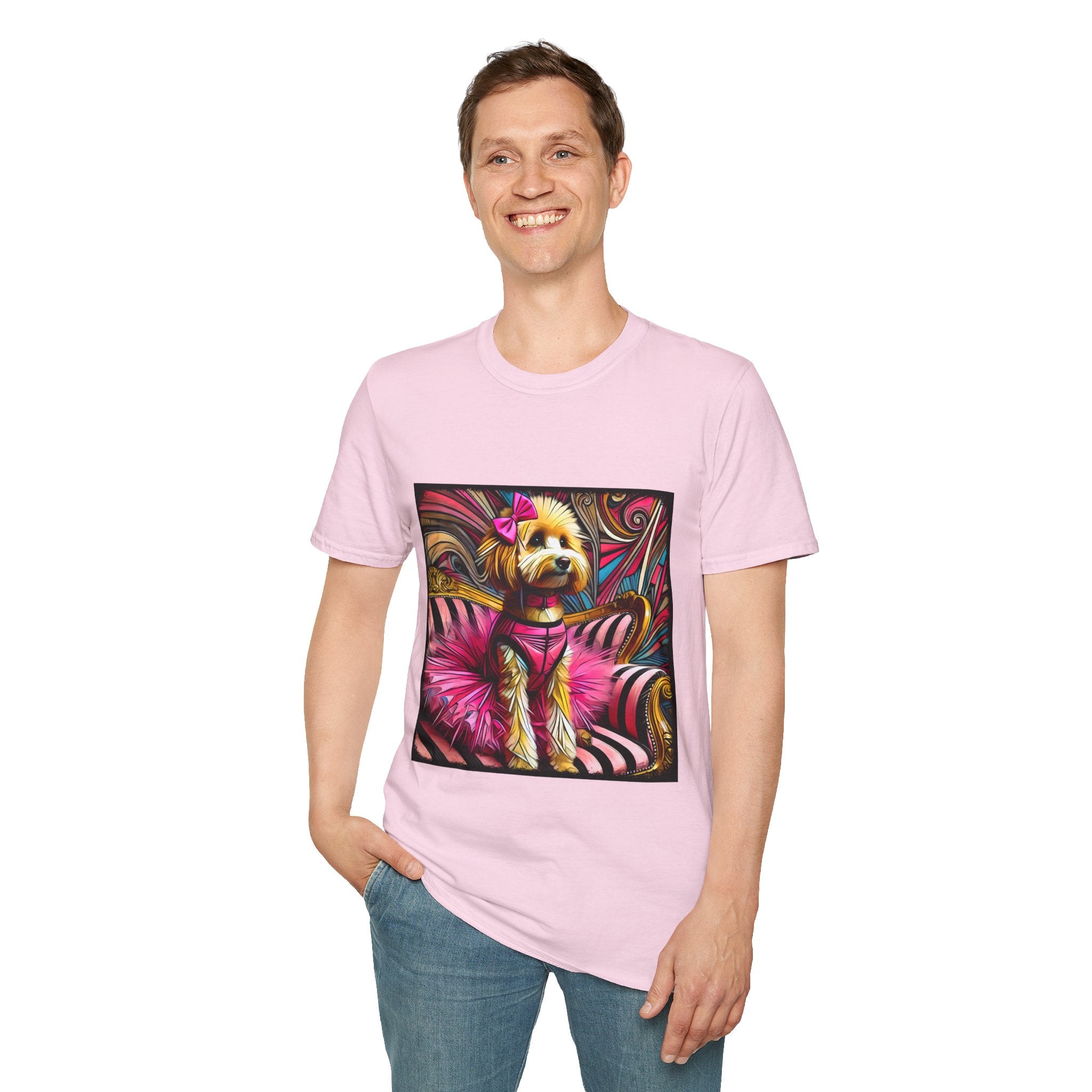 Goldendoodle Pink Rocker | Unisex Dog T-Shirt