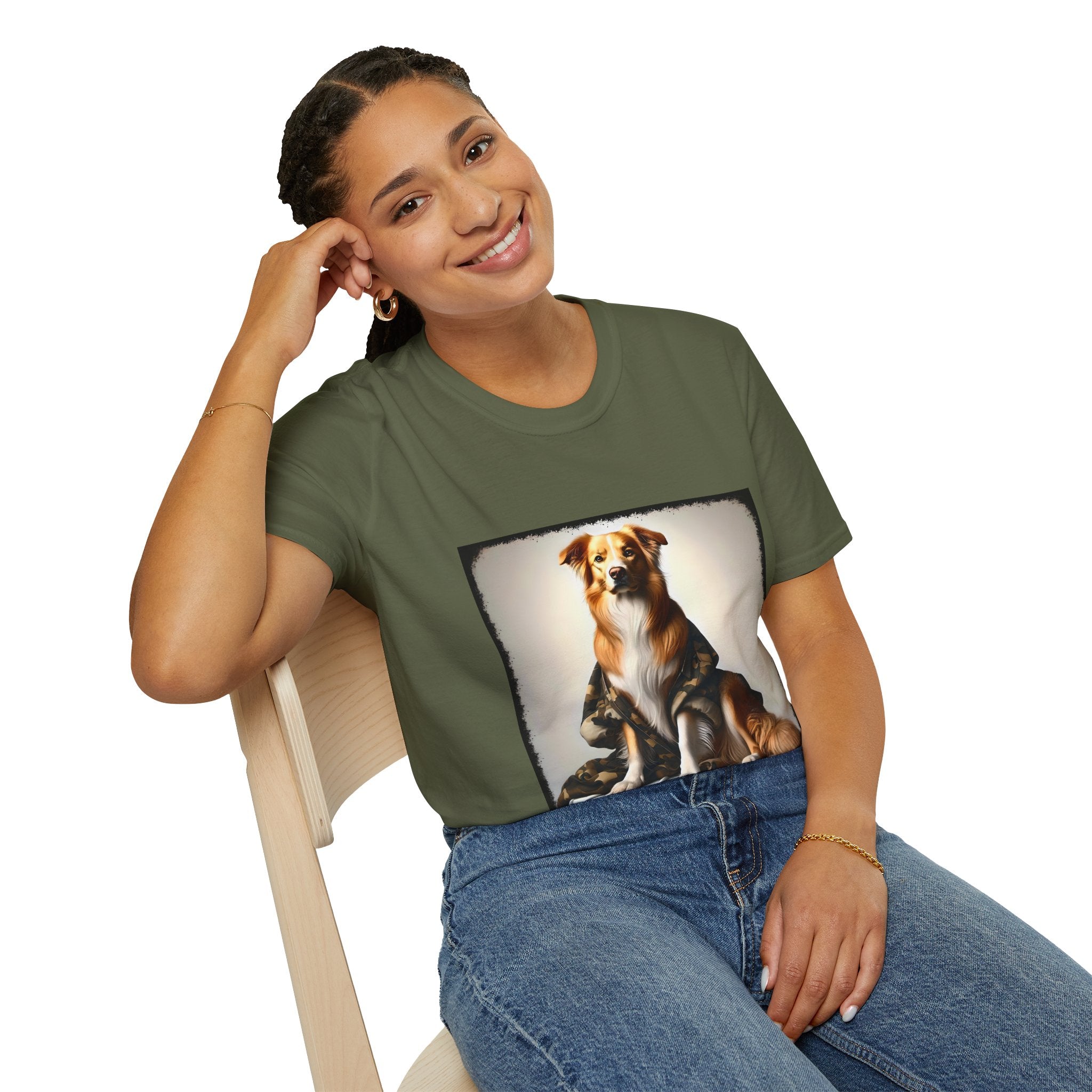 Border Collie Chic Camo  | Unisex Dog T-Shirt
