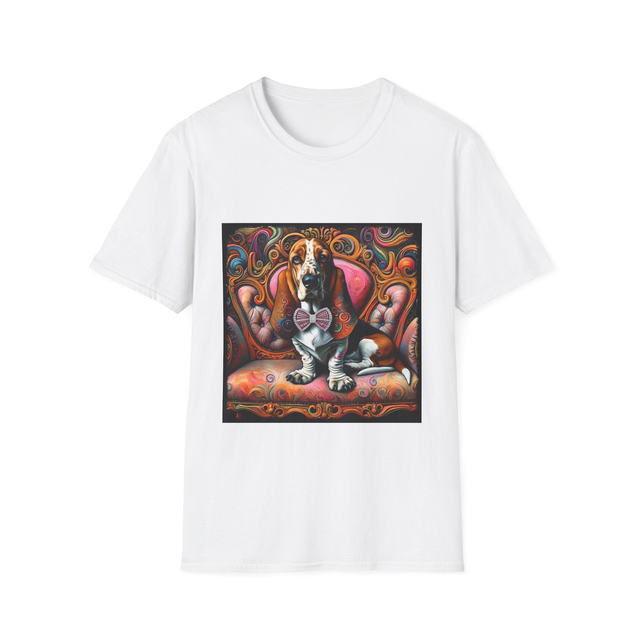 Basset Hound Vivid Swirl | Unisex Dog T-Shirt