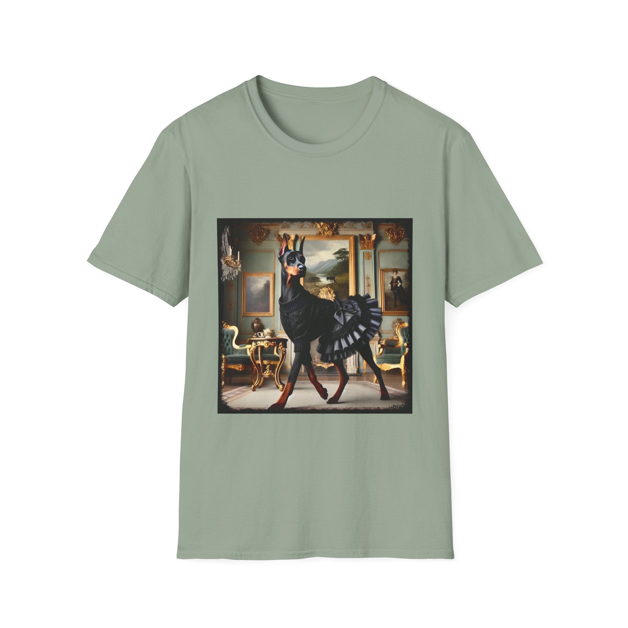 Doberman Pinscher Runway Rich | Unisex Dog T-Shirt
