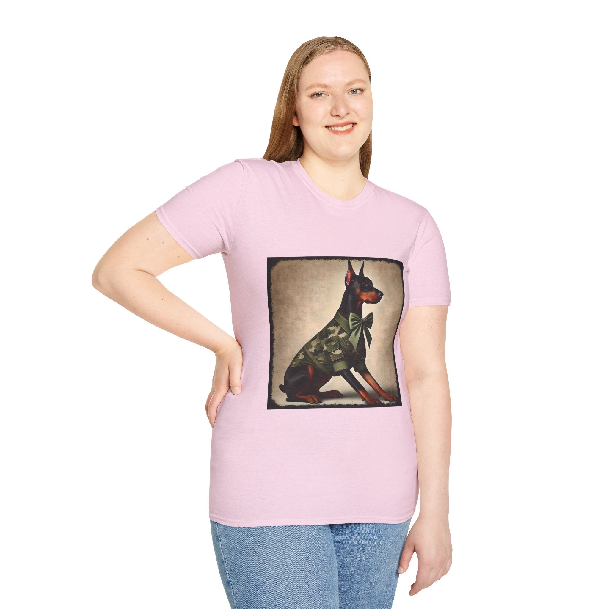 Doberman Pinscher Camo Cutie | Unisex Dog T-Shirt