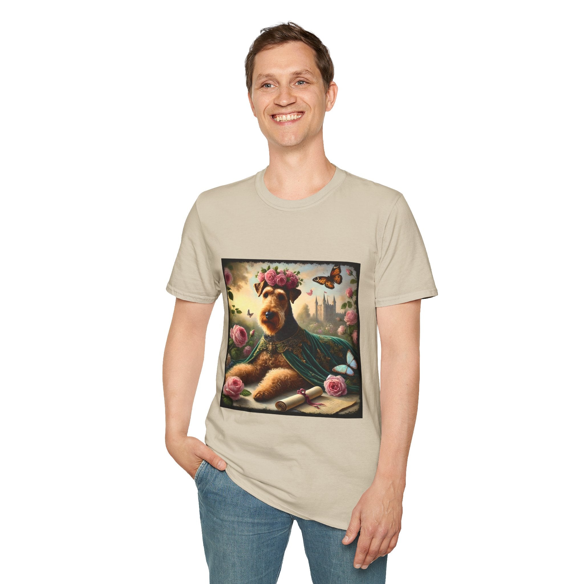 Airedale Terrier Velvet Rose | Unisex Dog T-Shirt