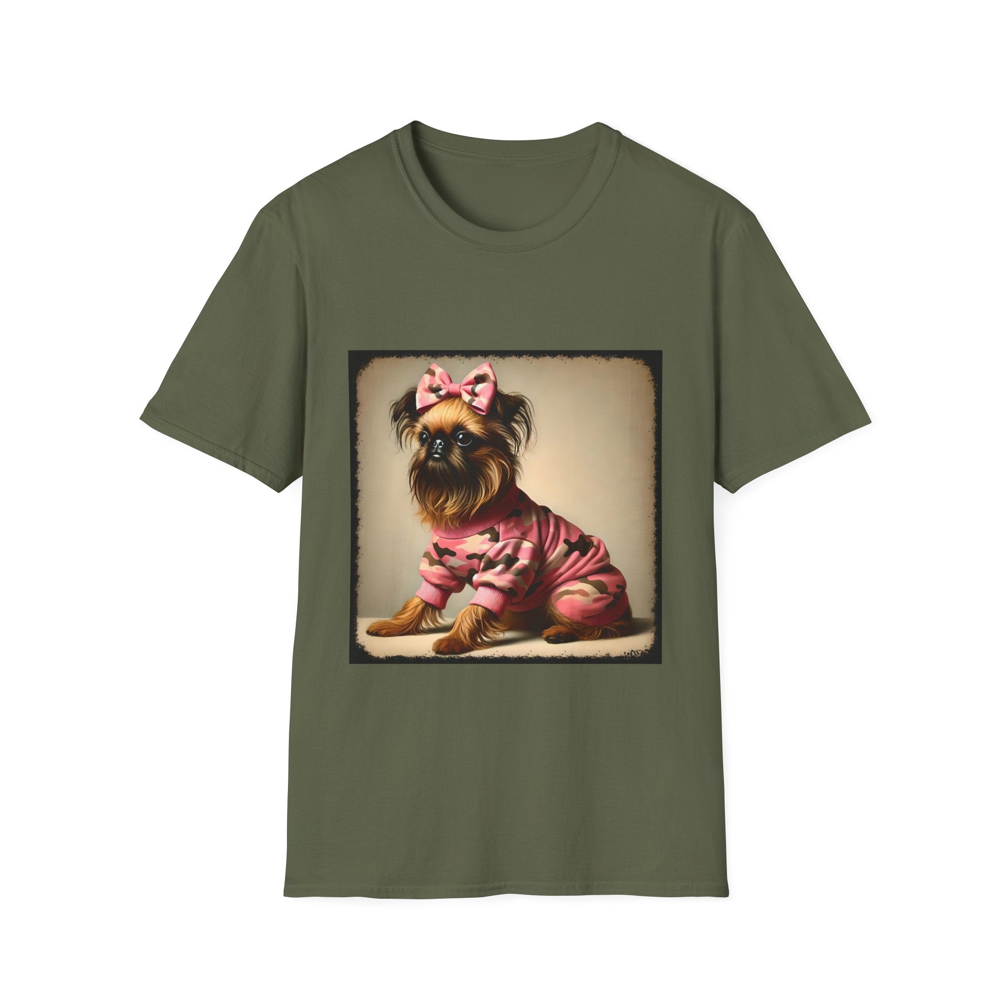 Brussels Griffon Camo Cutie | Unisex Dog T-Shirt