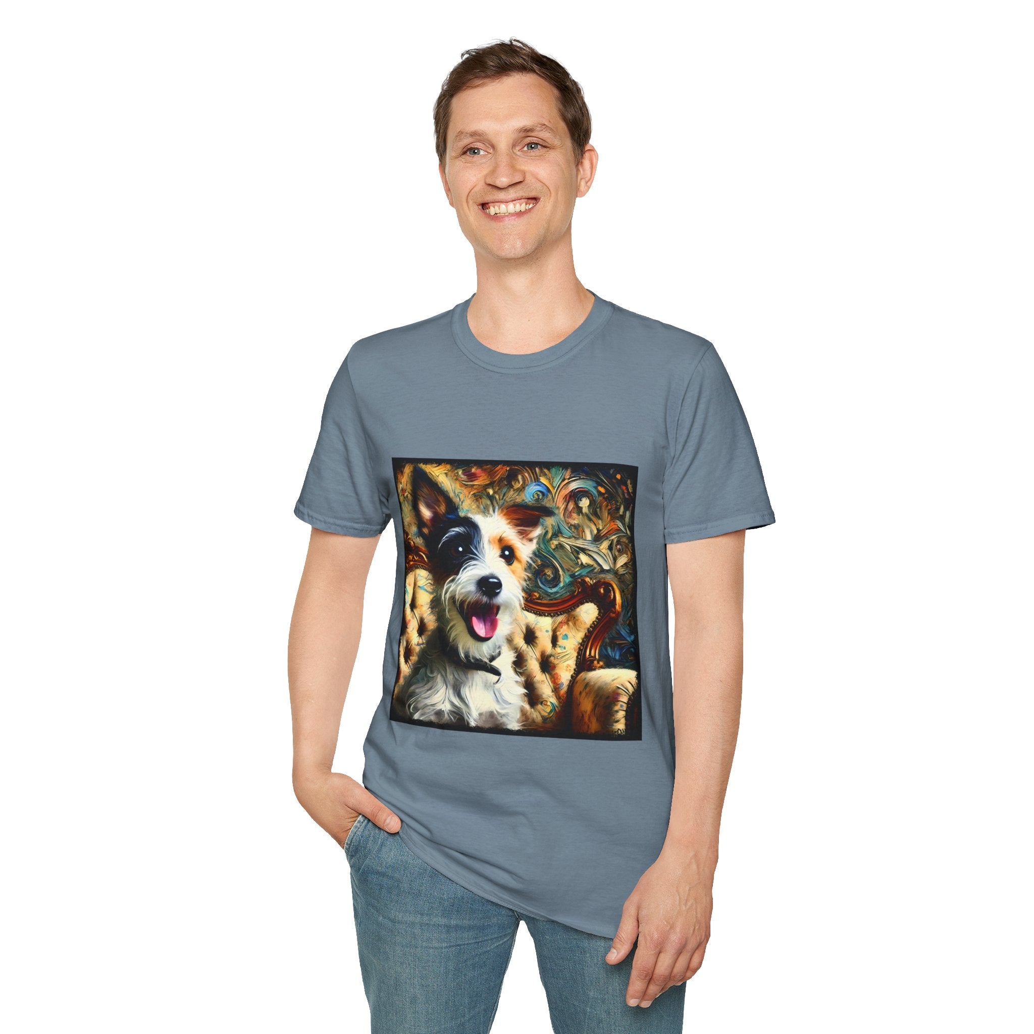 Jack Russell Terrier Blissful Swirl | Unisex Softstyle T-Shirt