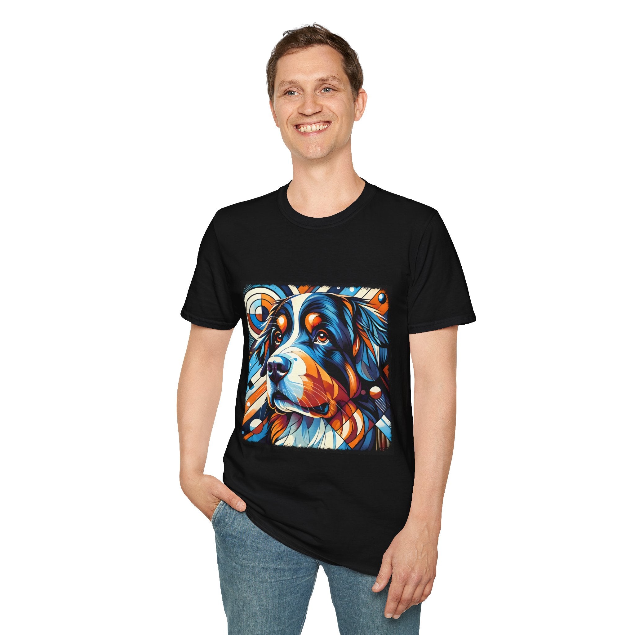 Bernese Mountain Dog Bold Geometric | Unisex Dog T-Shirt