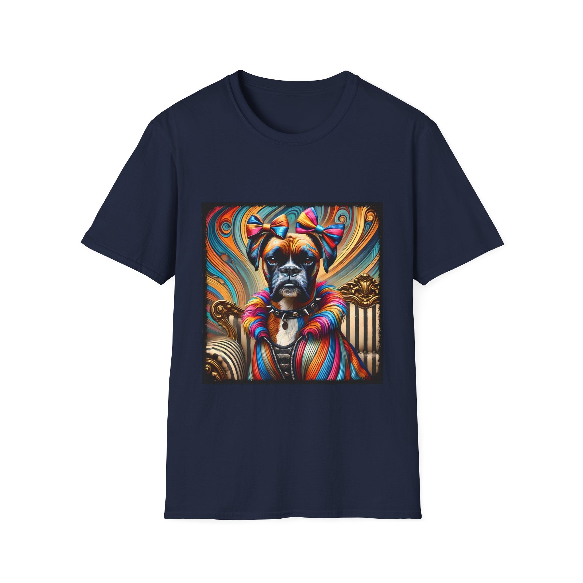 Boxer Rainbow Rocker | Unisex Dog T-Shirt