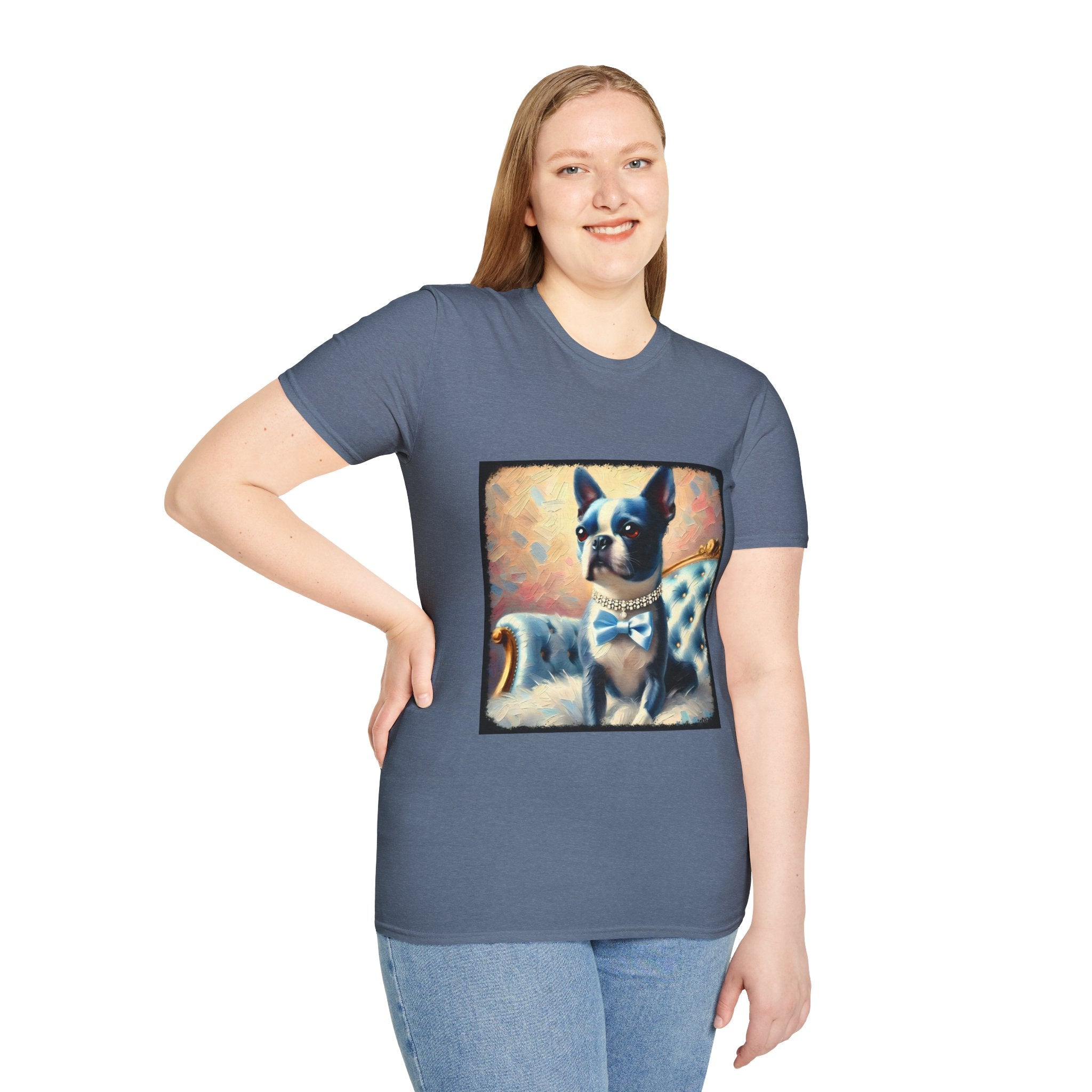 Boston Terrier Blue Classic | Unisex Dog T-Shirt