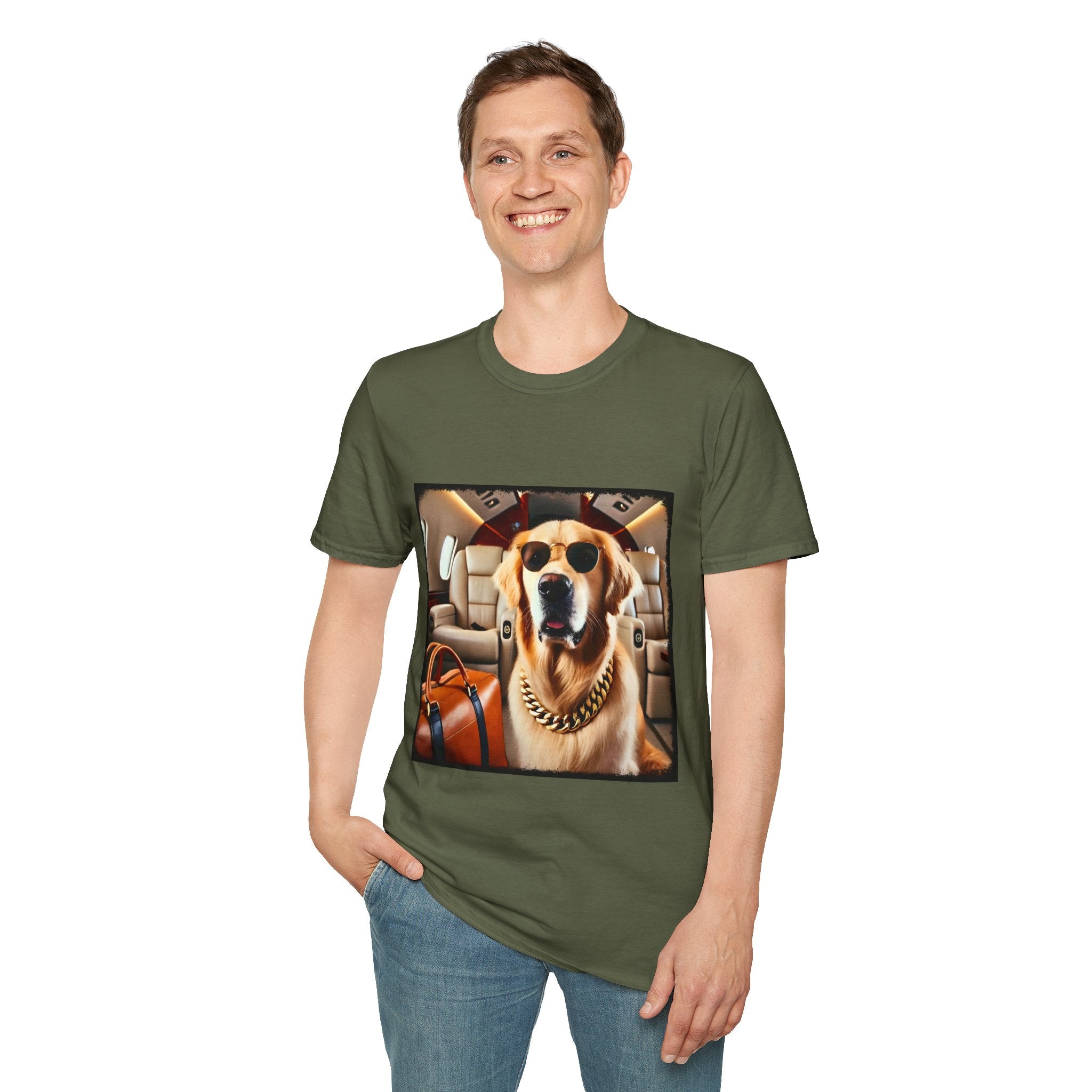 Golden Retriever Billionaire Class  | Unisex Dog T-Shirt