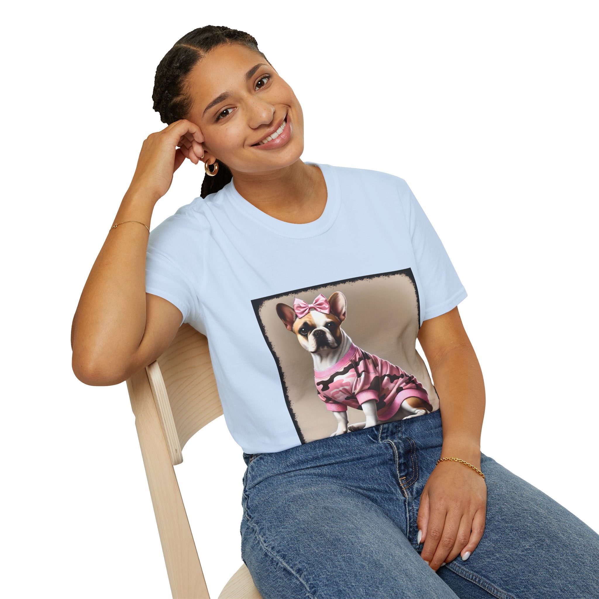 French Bulldog Camo Chic | Unisex Dog T-Shirt
