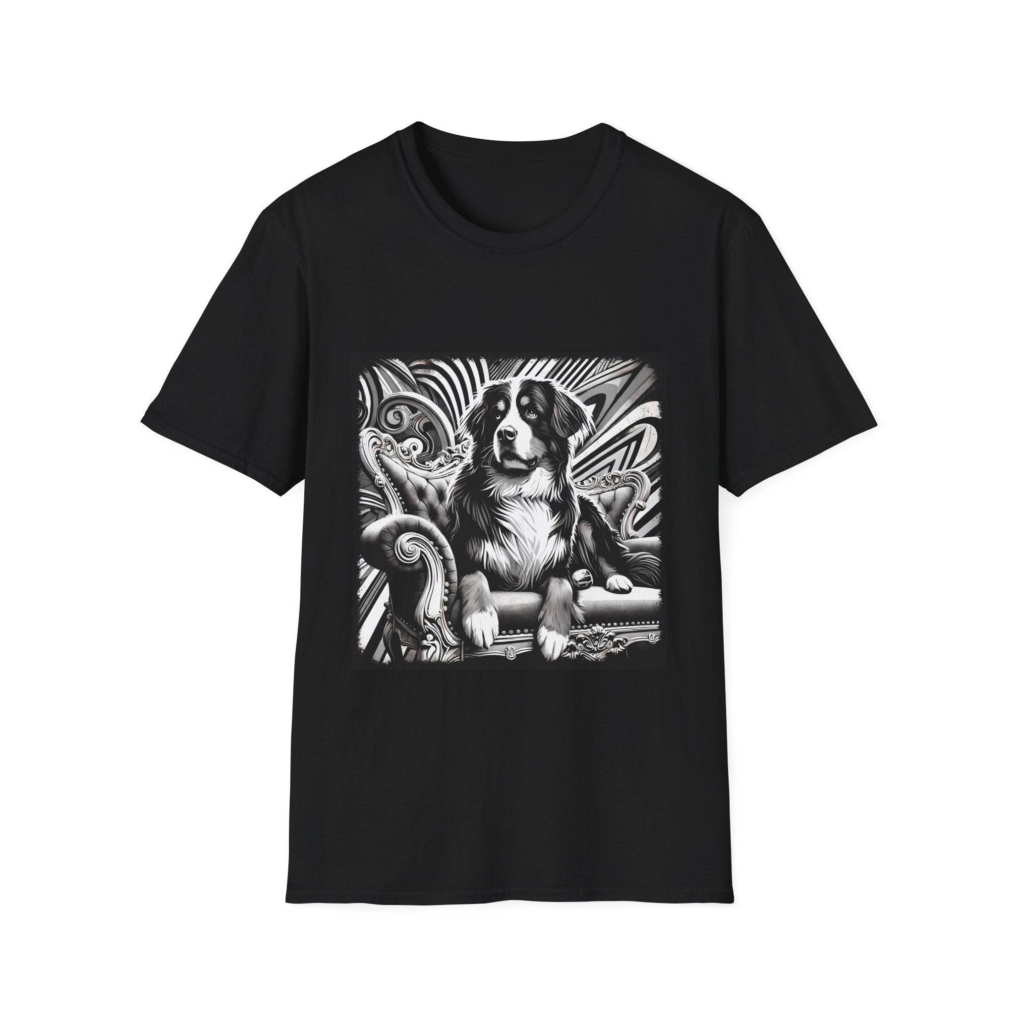 Bernese Mountain Dog B&W Bold | Unisex Dog T-Shirt