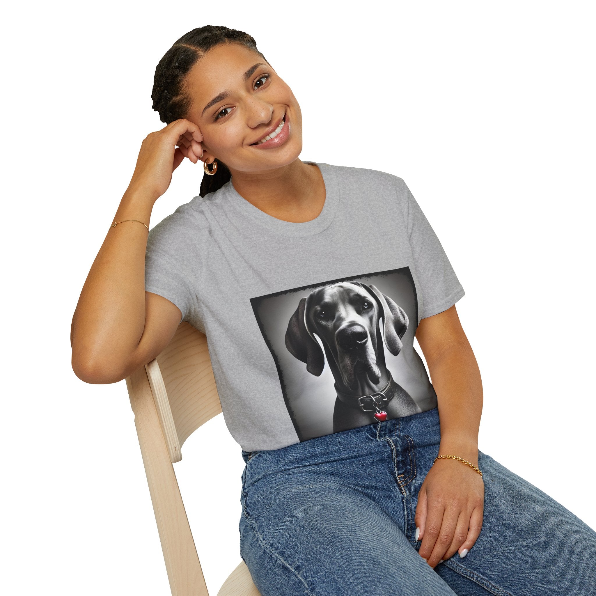 Great Dane Heart Charm | Unisex Dog T-Shirt