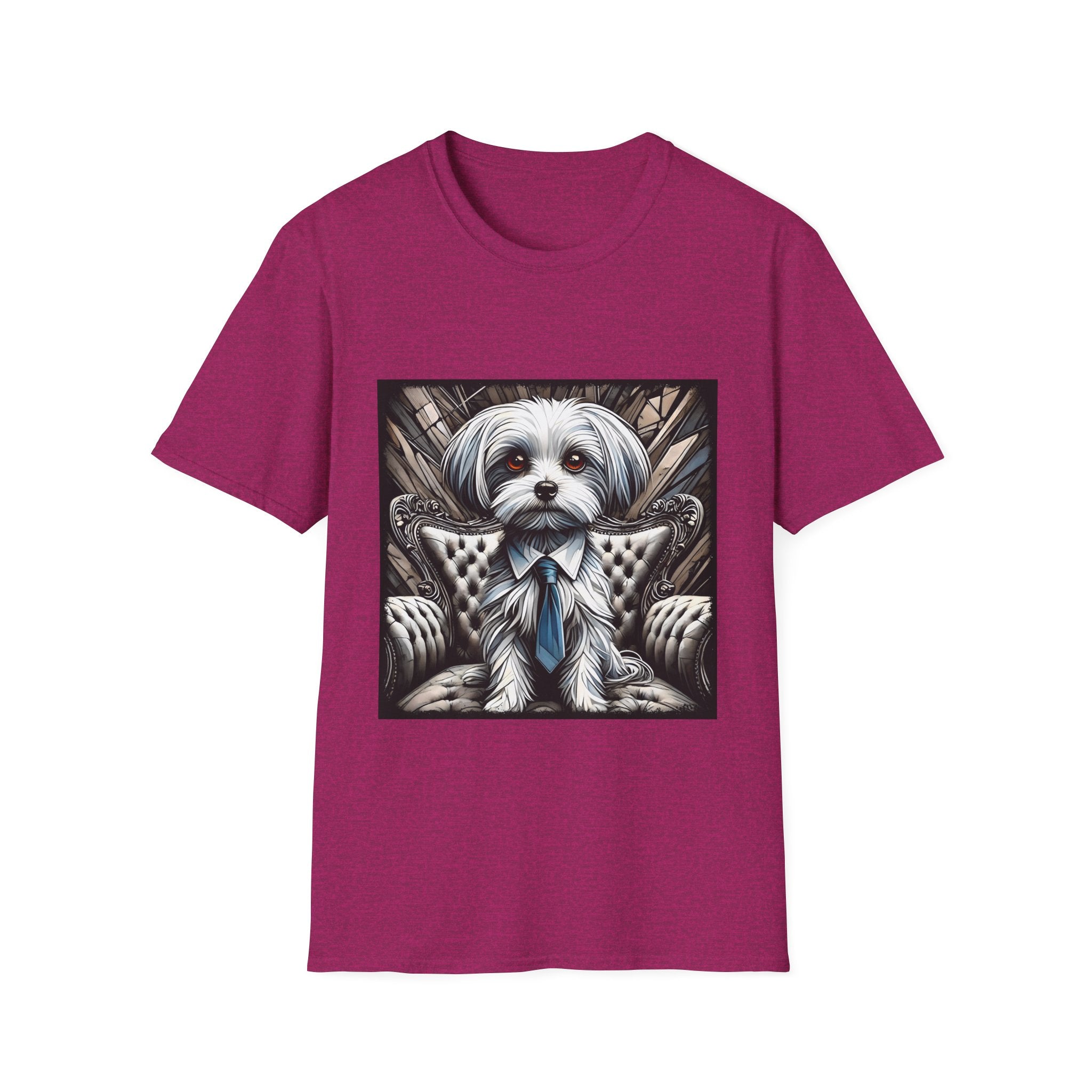 Maltese B&W Bold Eyes | Unisex Dog T-Shirt