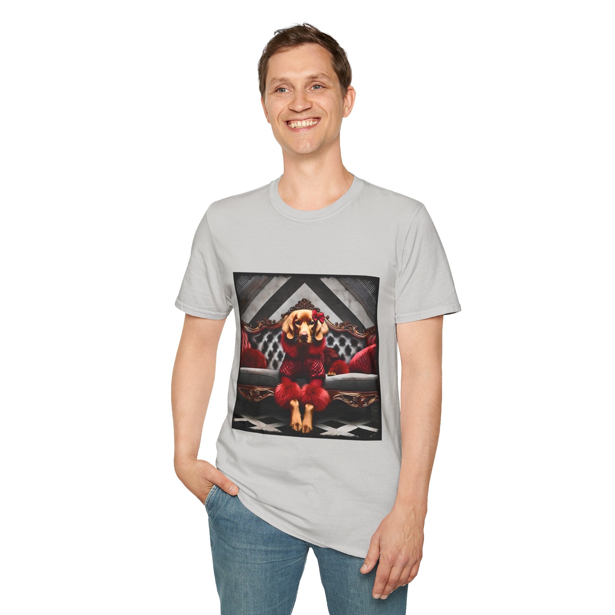 Golden Retriever Crimson Chic | Unisex Dog T-Shirt