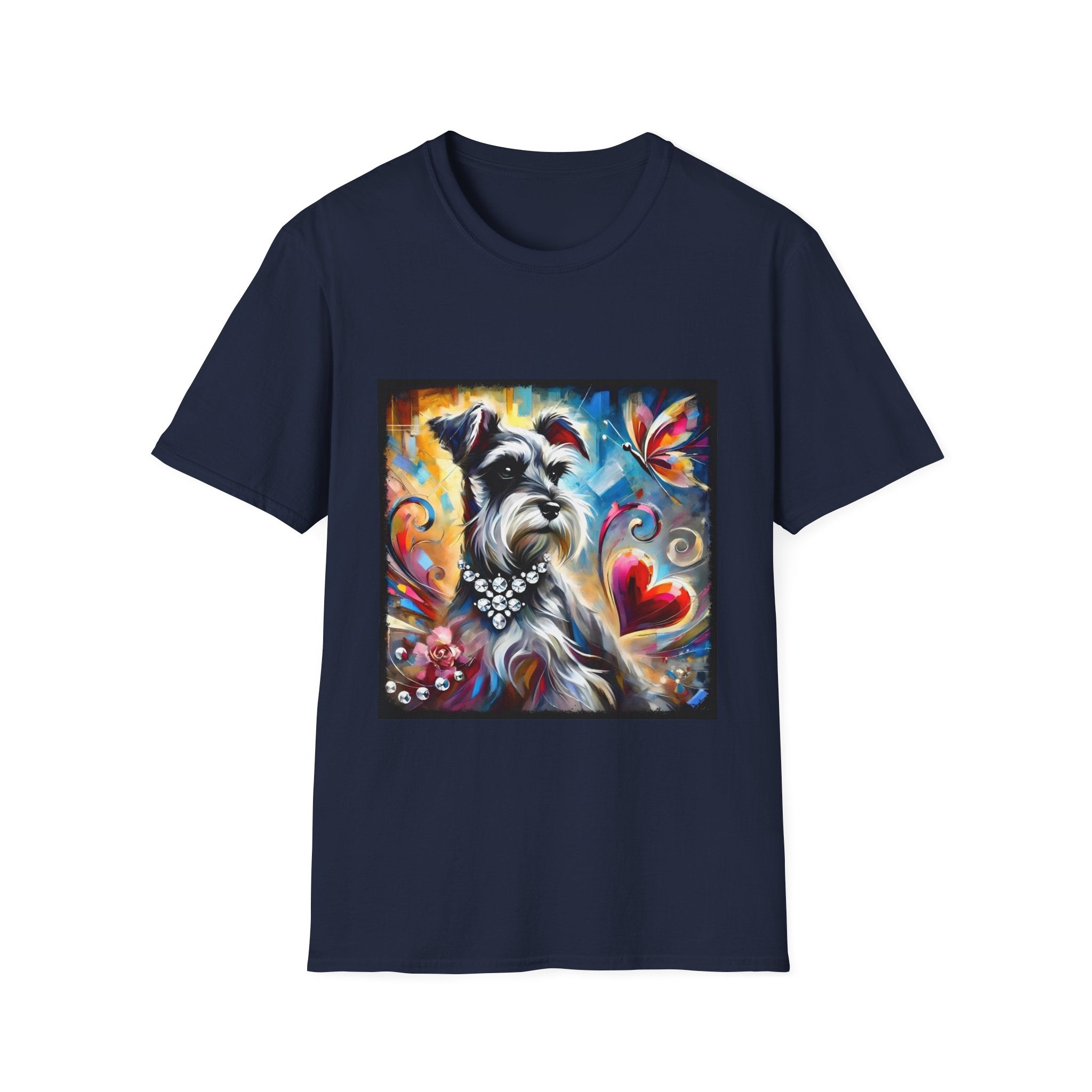 Schnauzer Bold Butterfly Classic | Unisex Dog T-Shirt