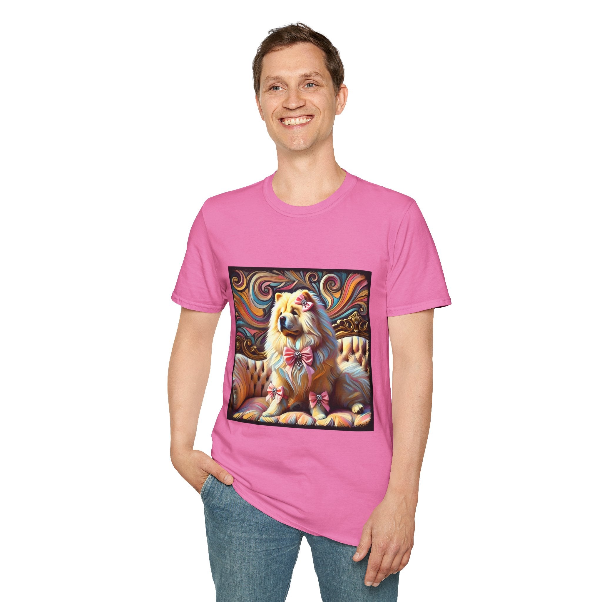 Chow Chow Pink Swirl | Unisex Dog T-Shirt