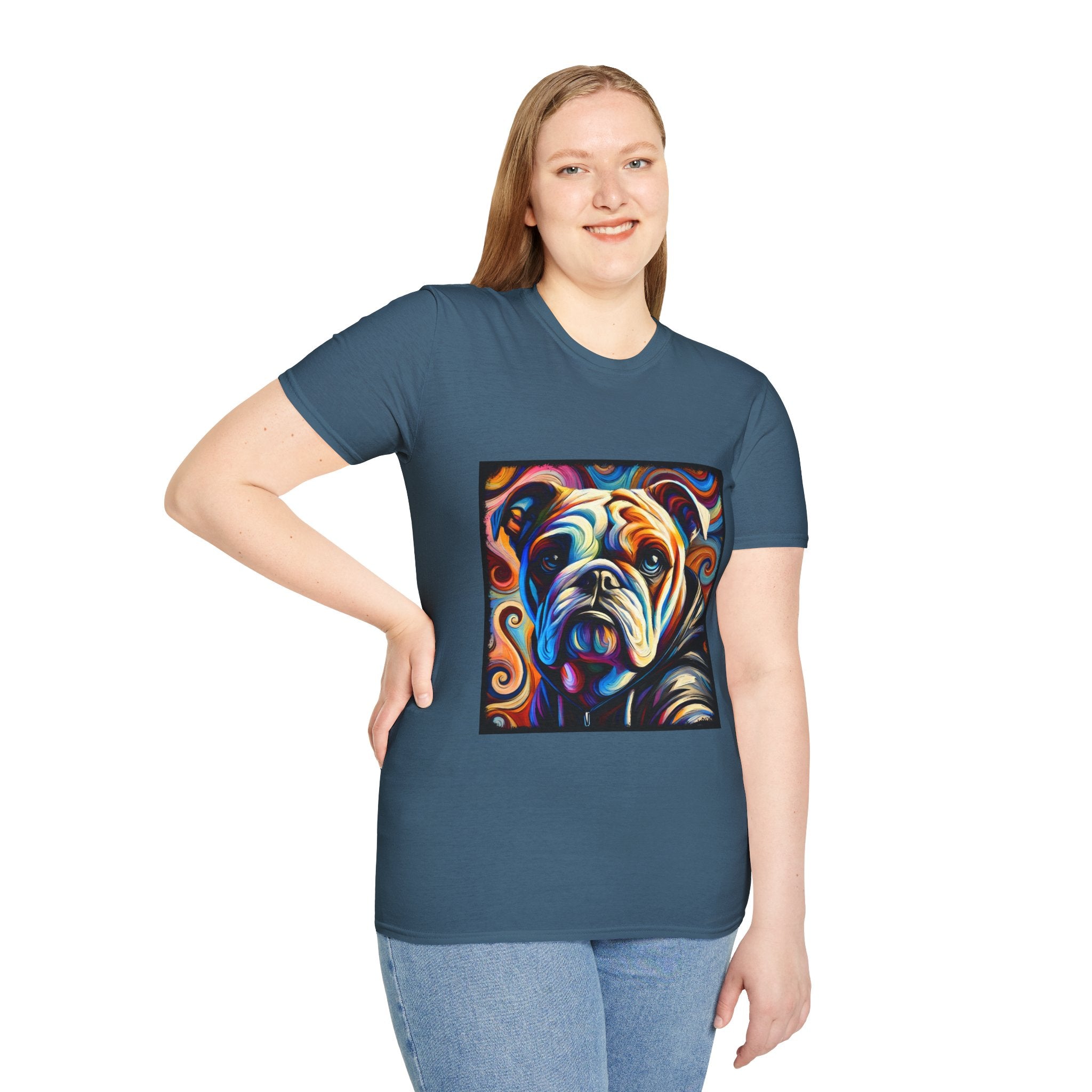 Bulldog Relaxed Swirl | Unisex Dog T-Shirt