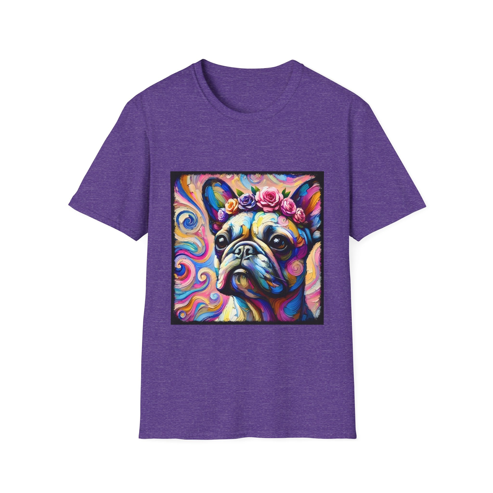 French Bulldog Rose Crown Swirl | Unisex Dog T-Shirt