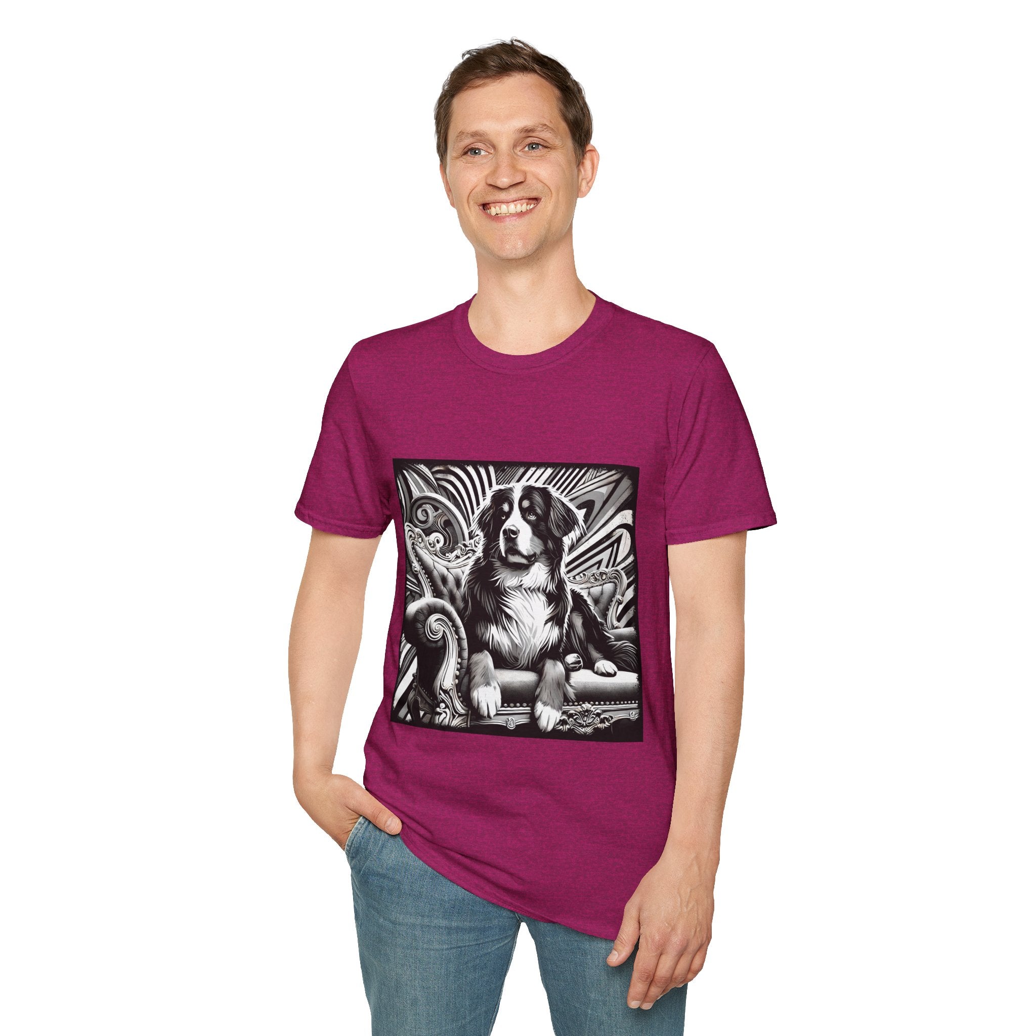 Bernese Mountain Dog B&W Bold | Unisex Dog T-Shirt