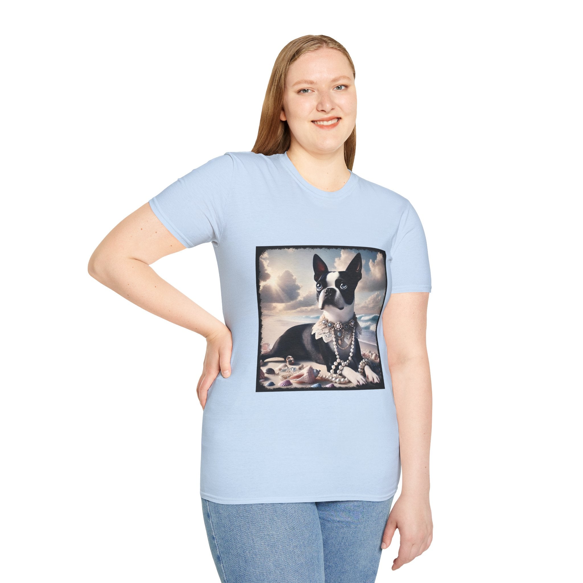 Boston Terrier Seashell Sweetie | Unisex Dog T-Shirt