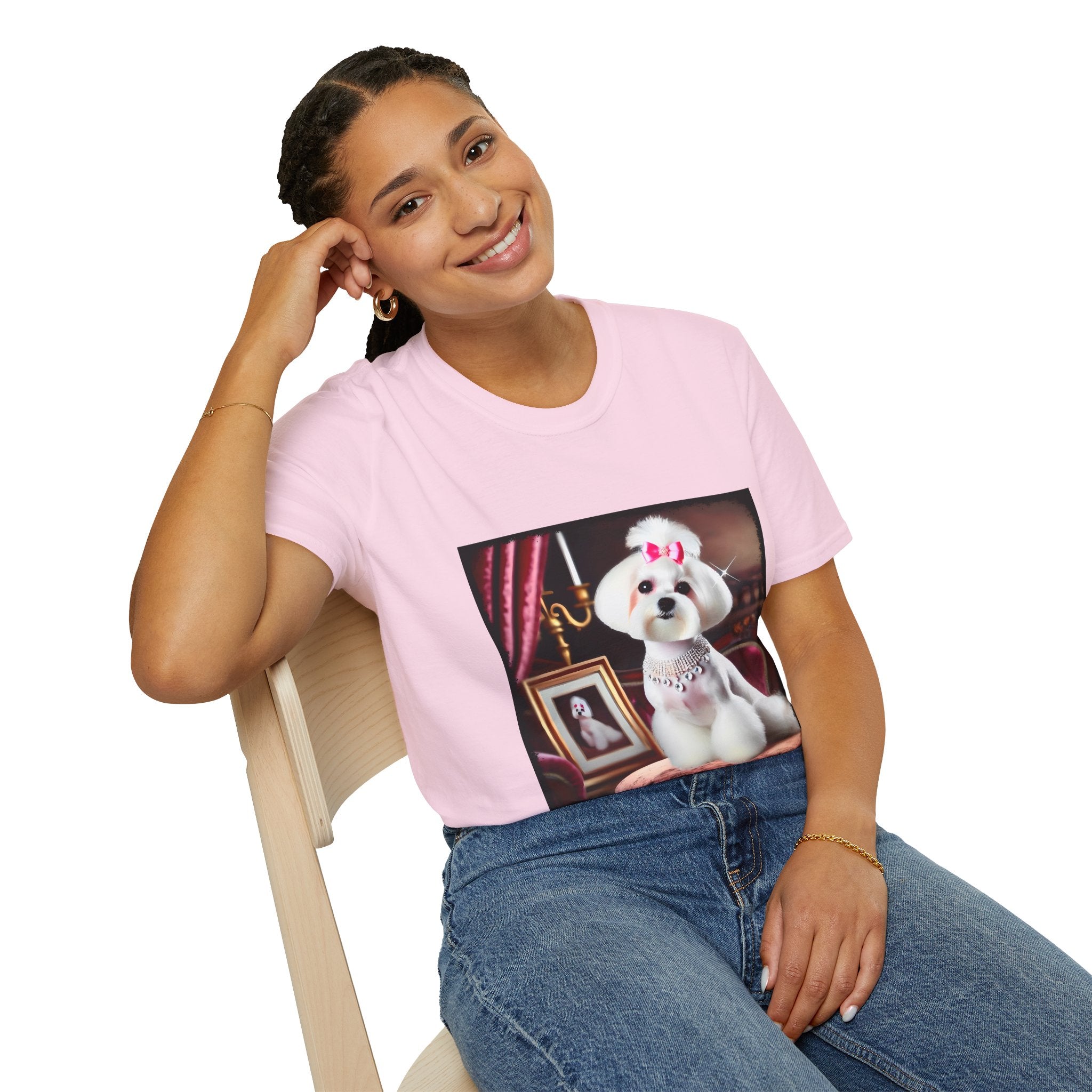 Maltese Pink Princess | Unisex Dog T-Shirt
