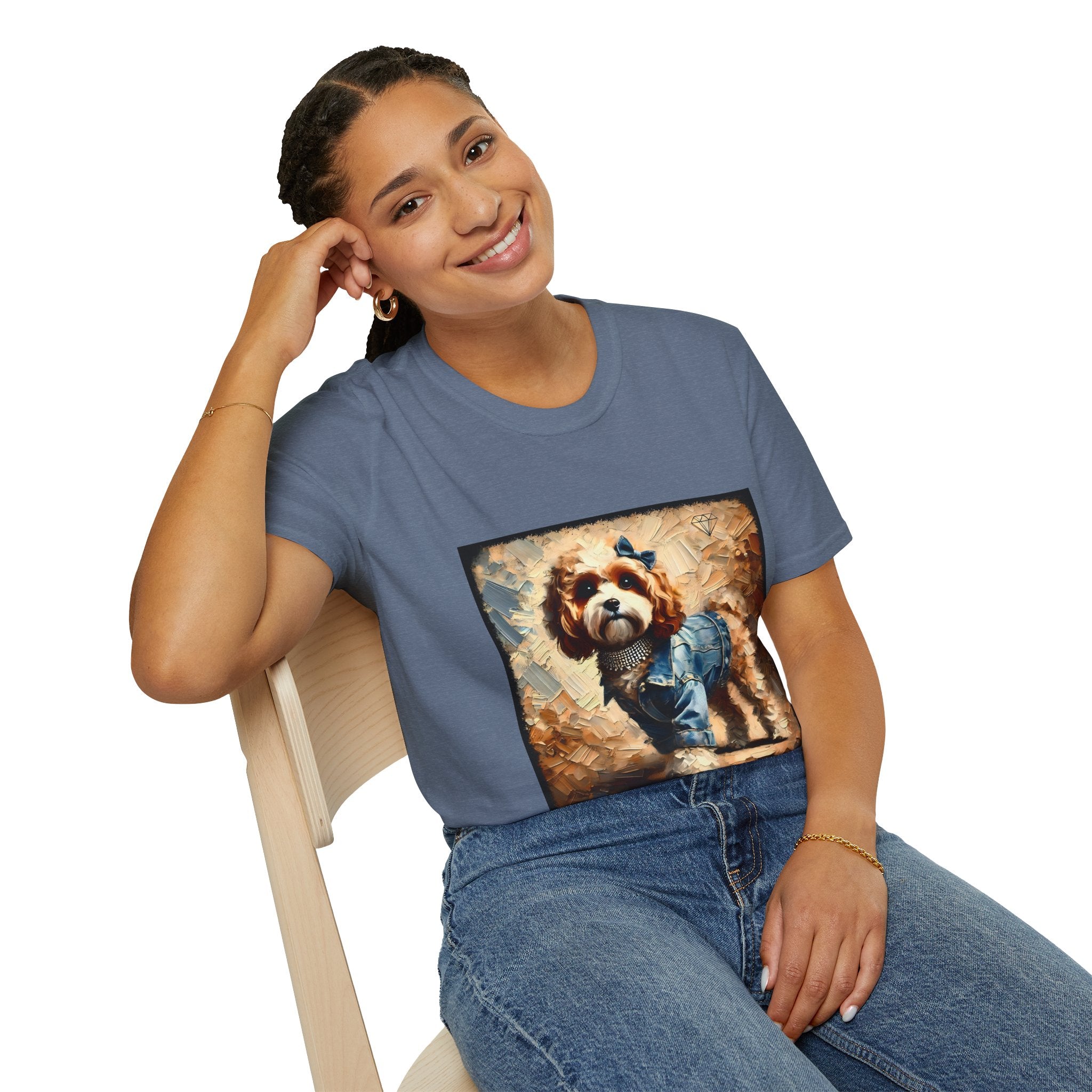Cavapoo Denim Diva Classic | Unisex Dog T-Shirt