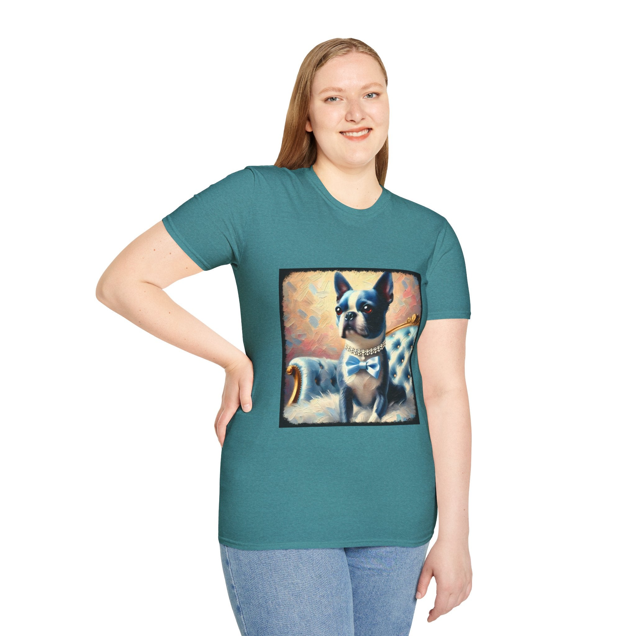 Boston Terrier Blue Classic | Unisex Dog T-Shirt