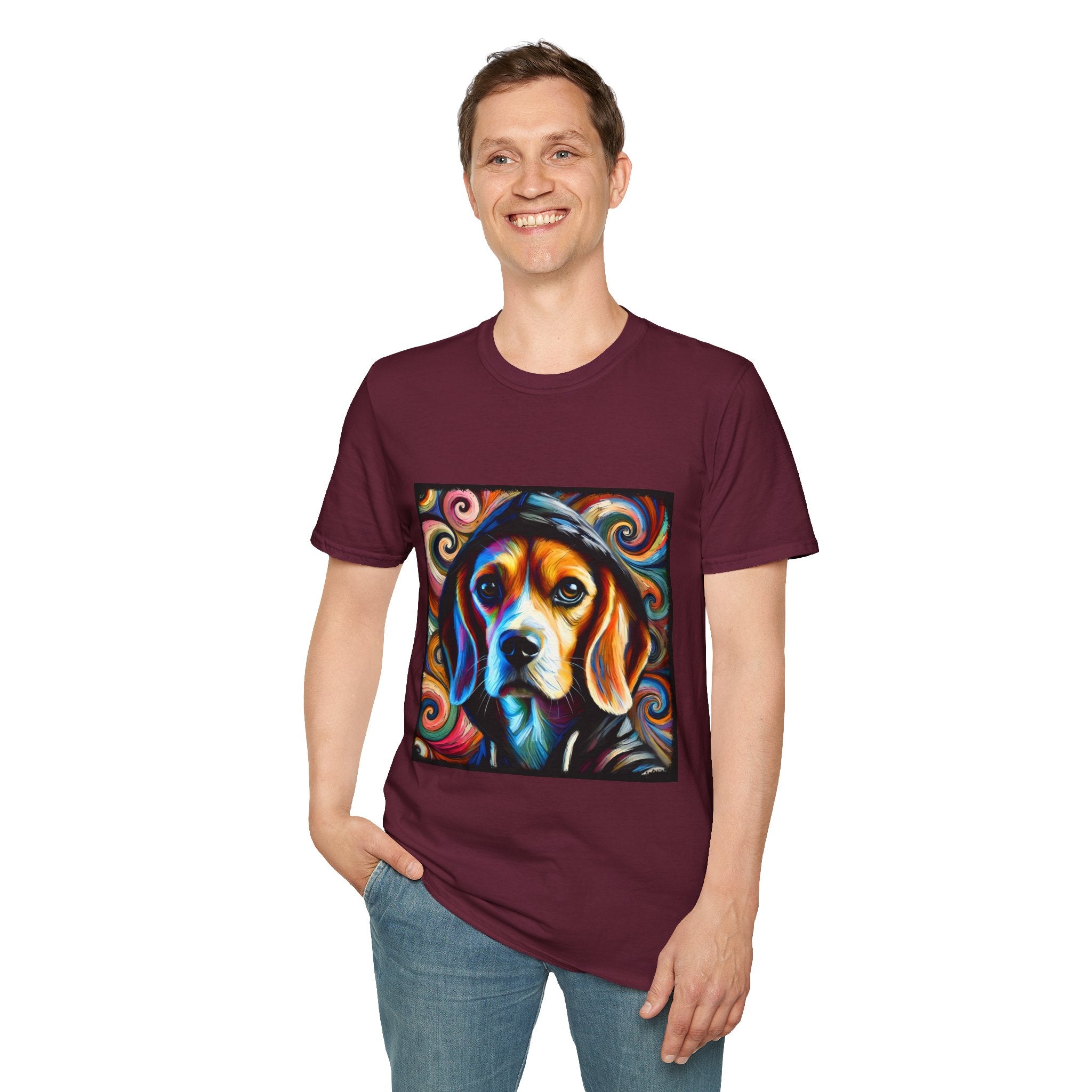 Beagle Relaxed Swirl | Unisex Dog T-Shirt