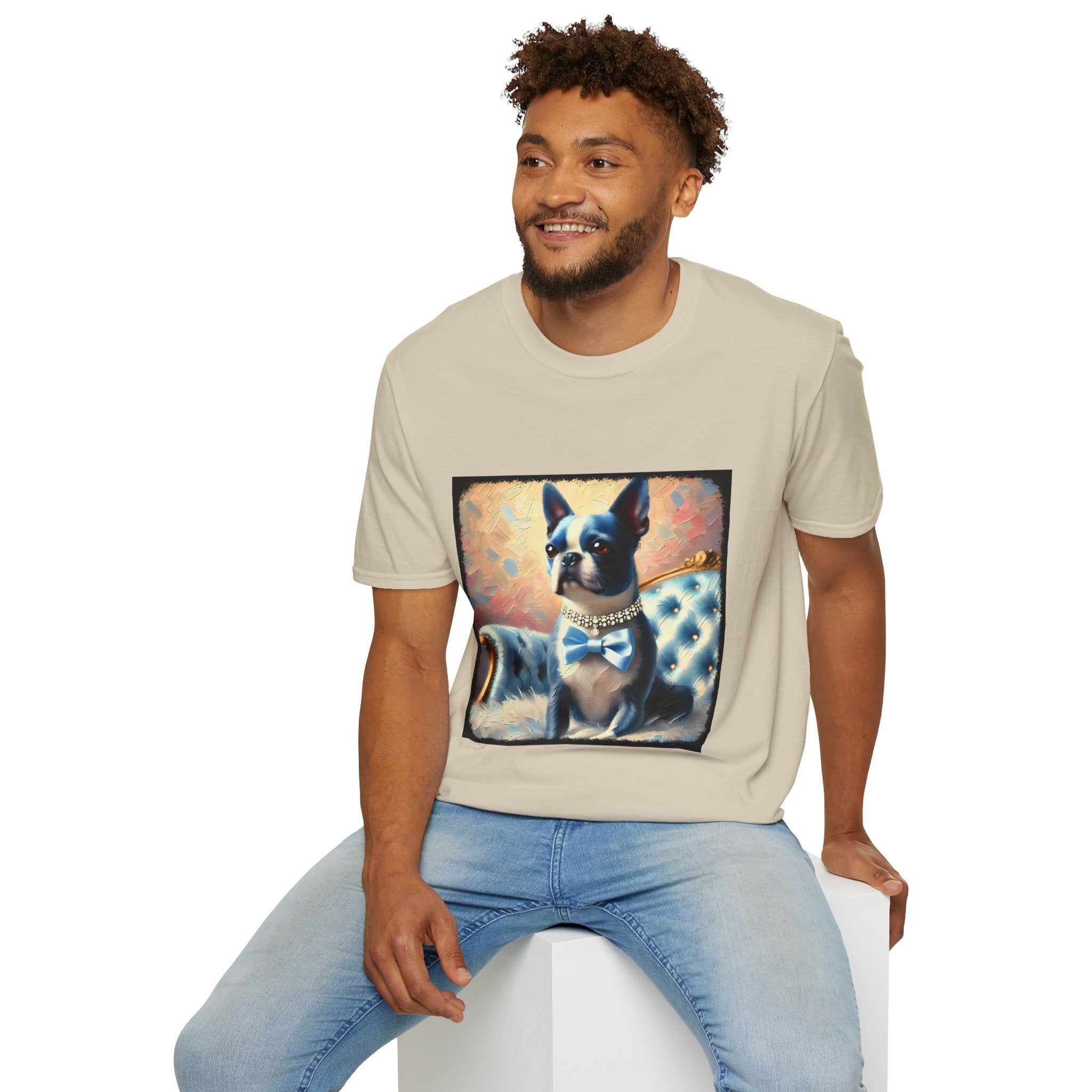 Boston Terrier Blue Classic | Unisex Dog T-Shirt