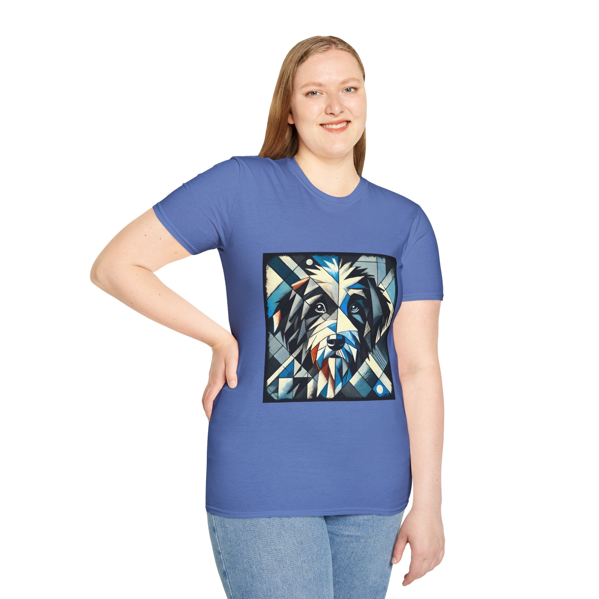 Bernedoodle Blue Geometric | Unisex Dog T-Shirt