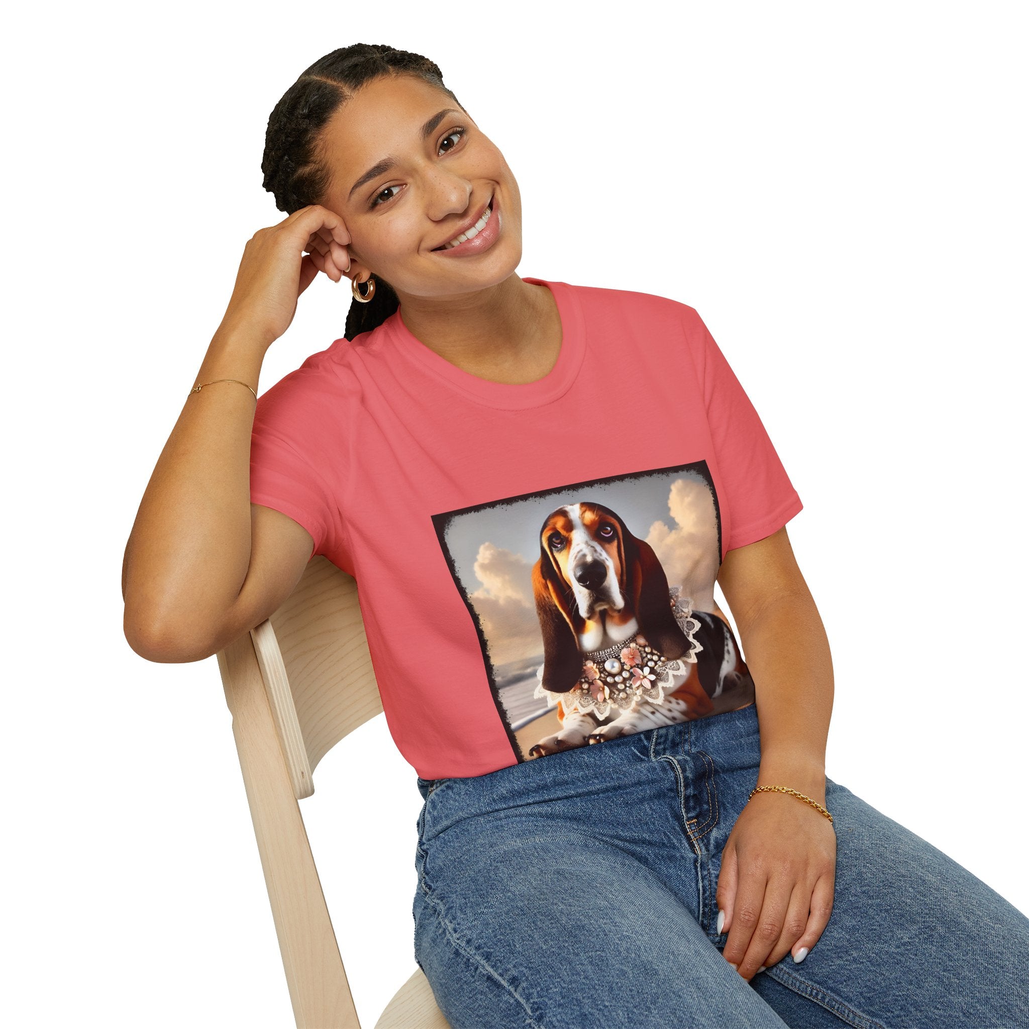 Basset Hound Beach Beauty | Unisex Dog T-Shirt