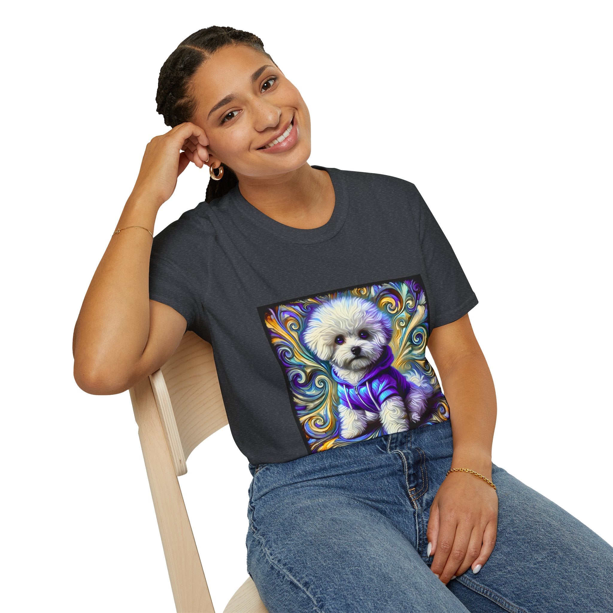 Bichon Frise Electric Swirl | Unisex Dog T-Shirt