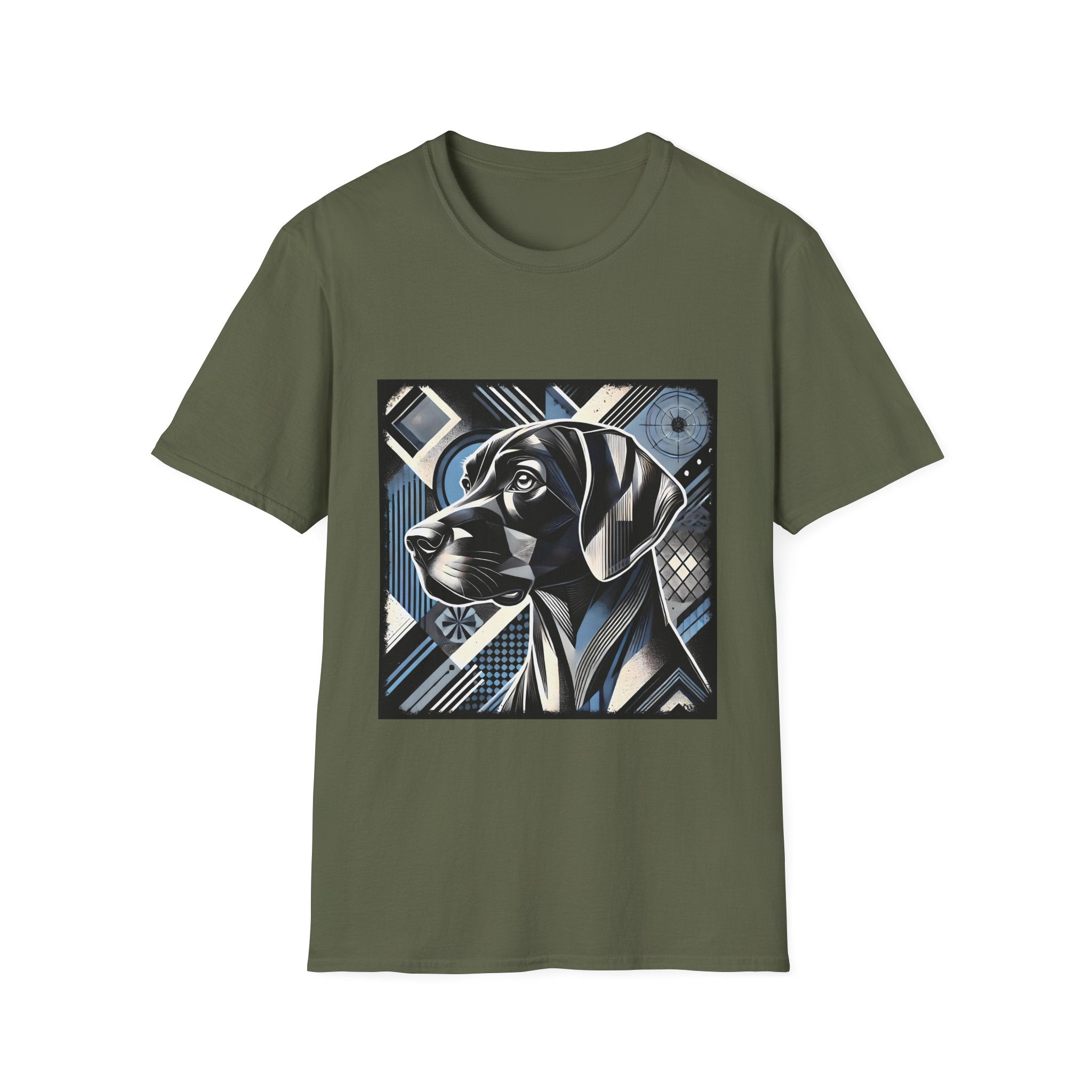 German Shorthaired Pointer Blue Geometric | Unisex Dog T-Shirt
