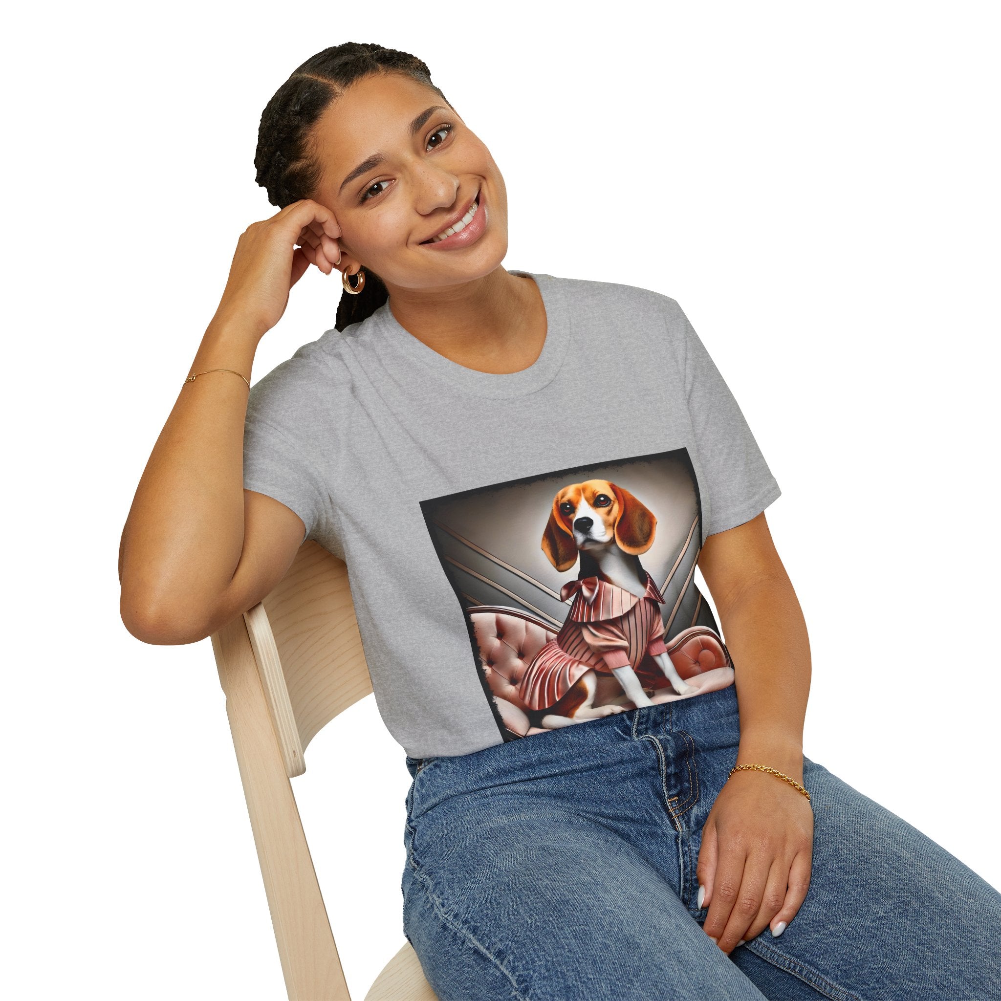 Beagle Peach Posh | Unisex Dog T-Shirt