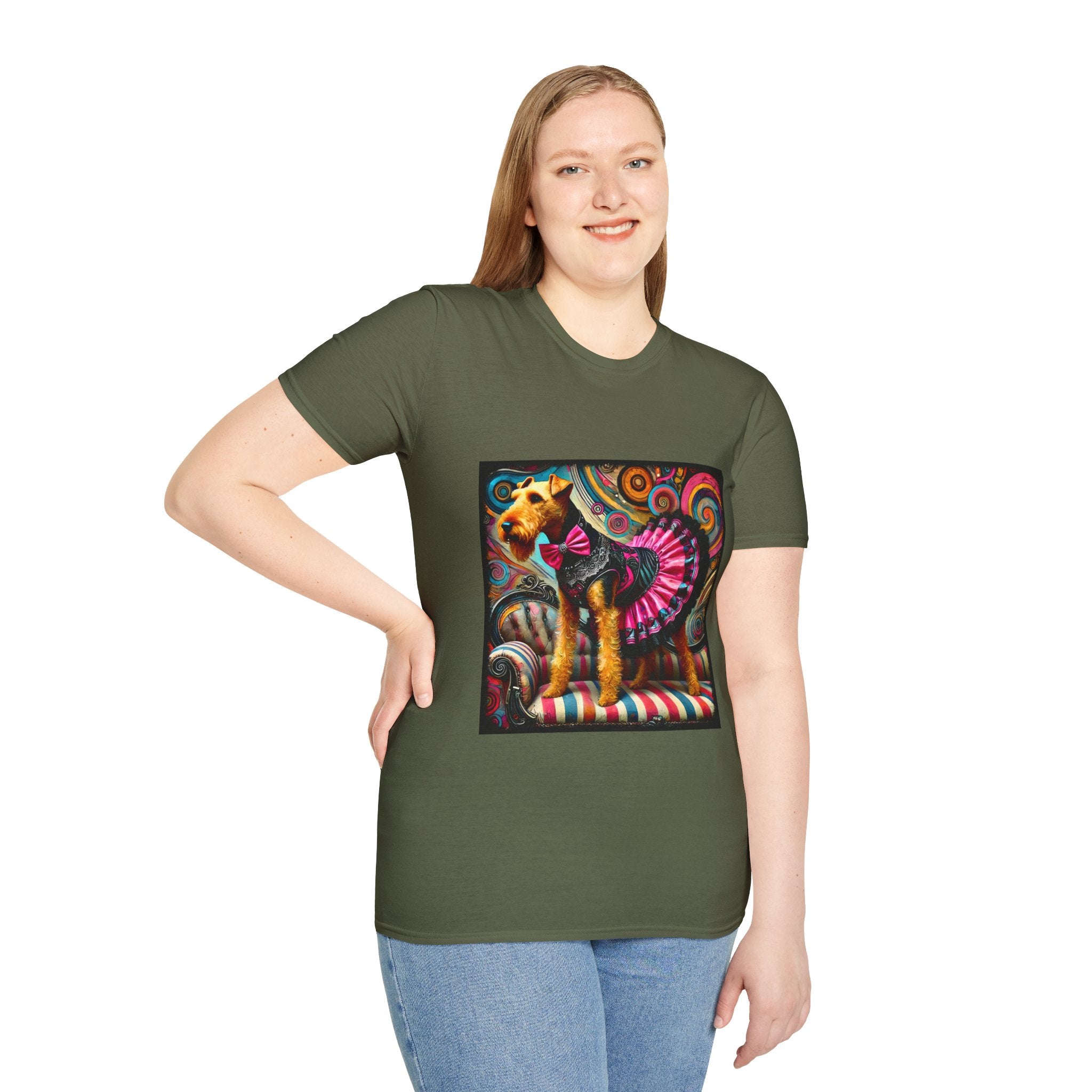 Airedale Terrier Fashionista | Unisex Dog T-Shirt