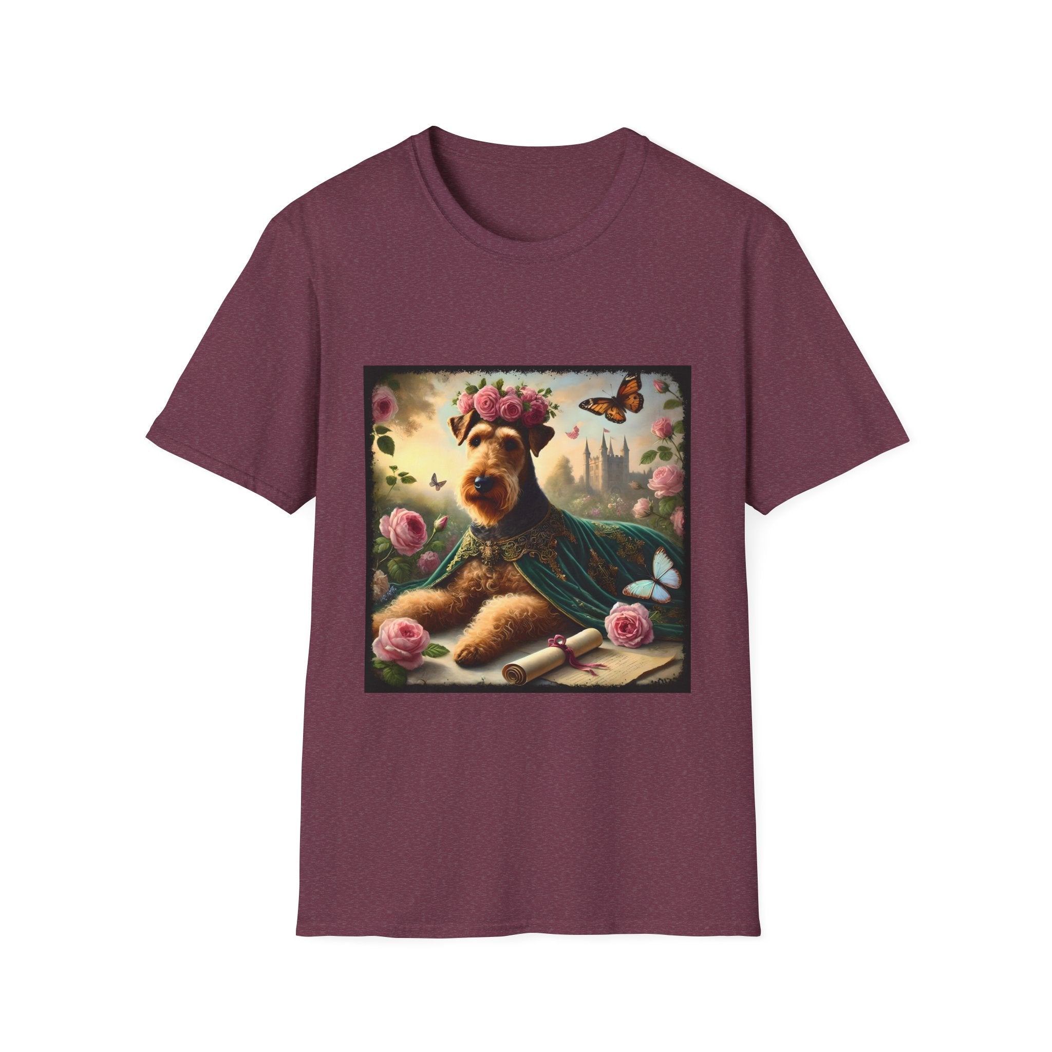 Airedale Terrier Velvet Rose | Unisex Dog T-Shirt