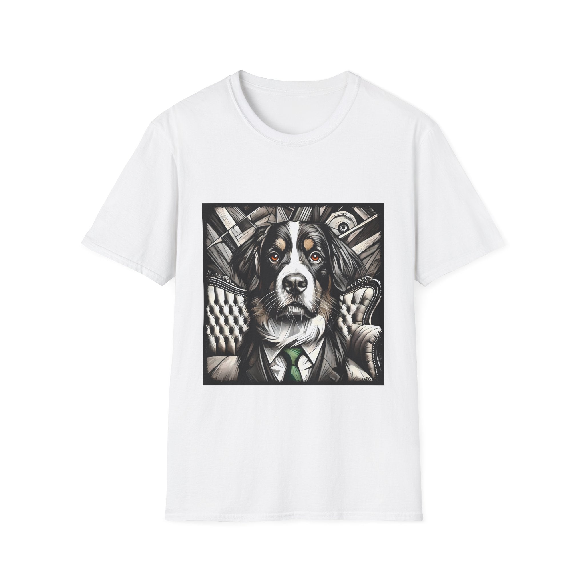 Bernese Mountain Dog B&W Bold Eyes | Unisex Dog T-Shirt
