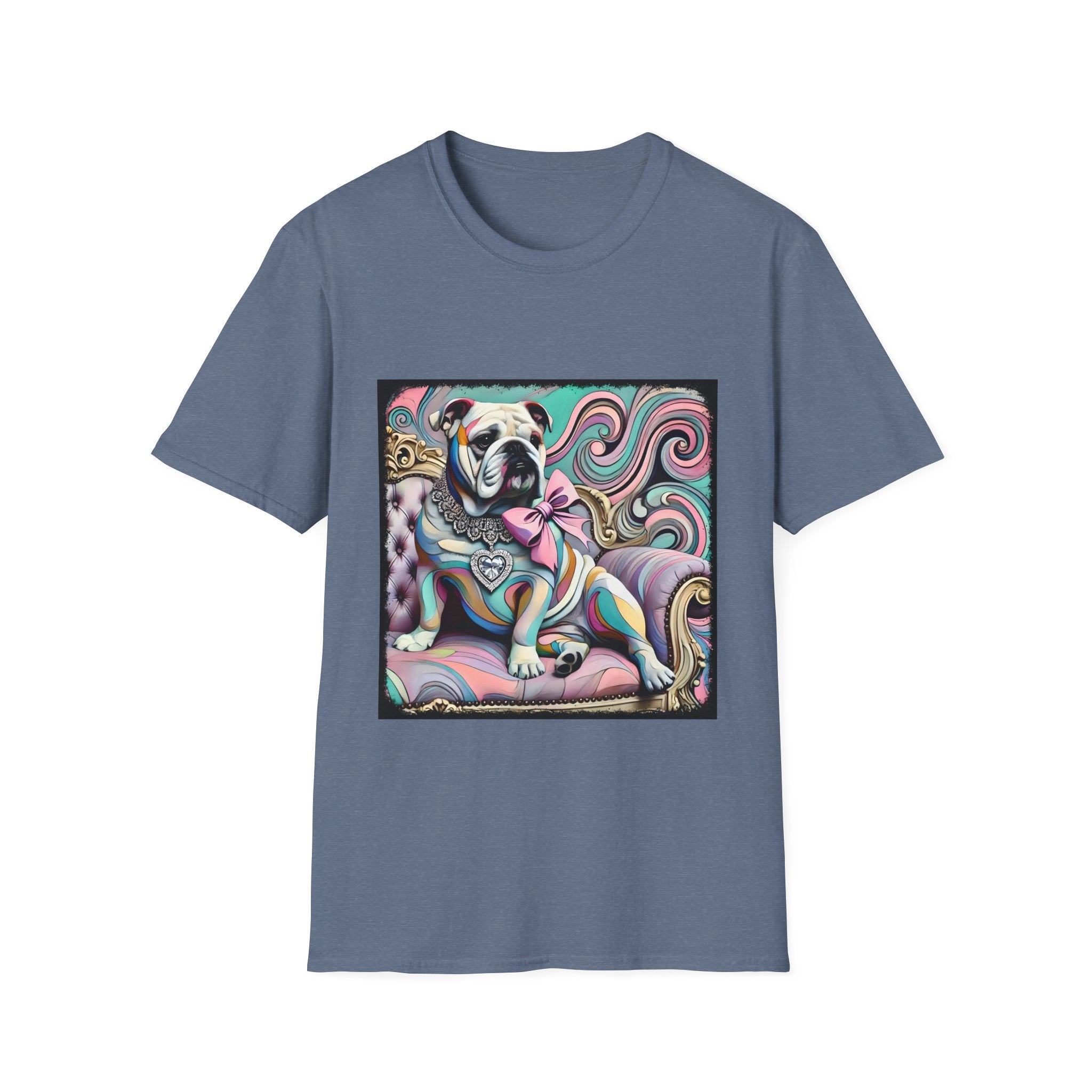 Bulldog Pastel Swirl | Unisex Dog T-Shirt