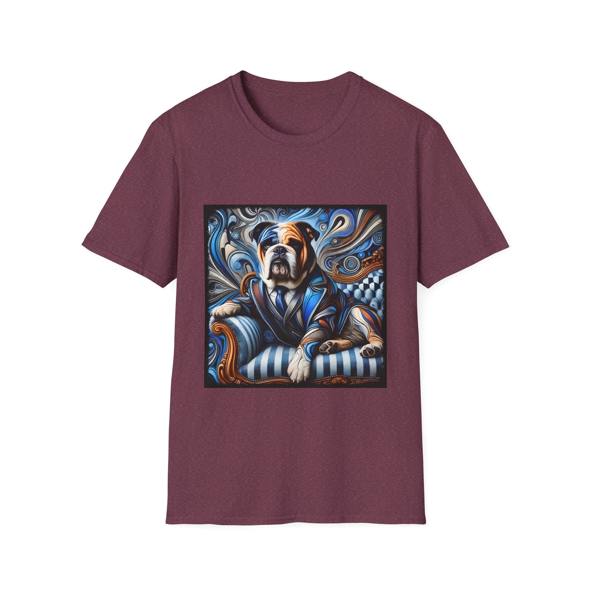 Bulldog Blue Swirl | Unisex Dog T-Shirt
