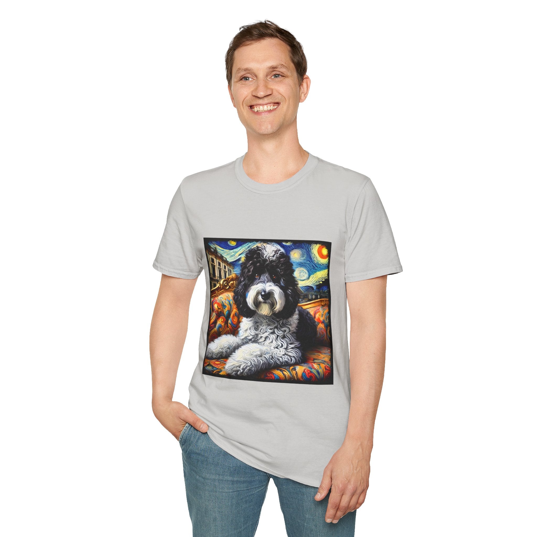 Sheepadoodle Starry Swirl | Unisex Dog T-Shirt