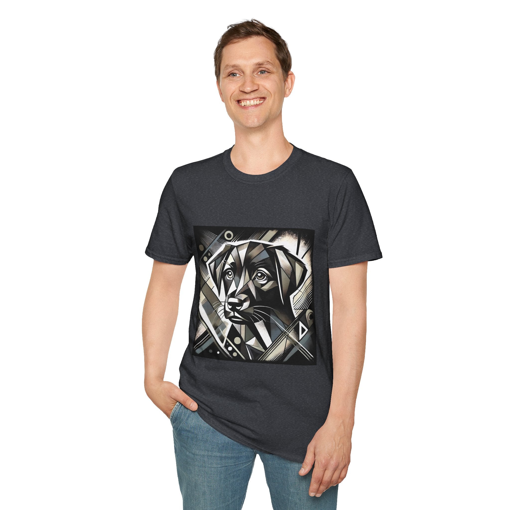 Labrador Retriever B&W Bold Geometric | Unisex Dog T-Shirt