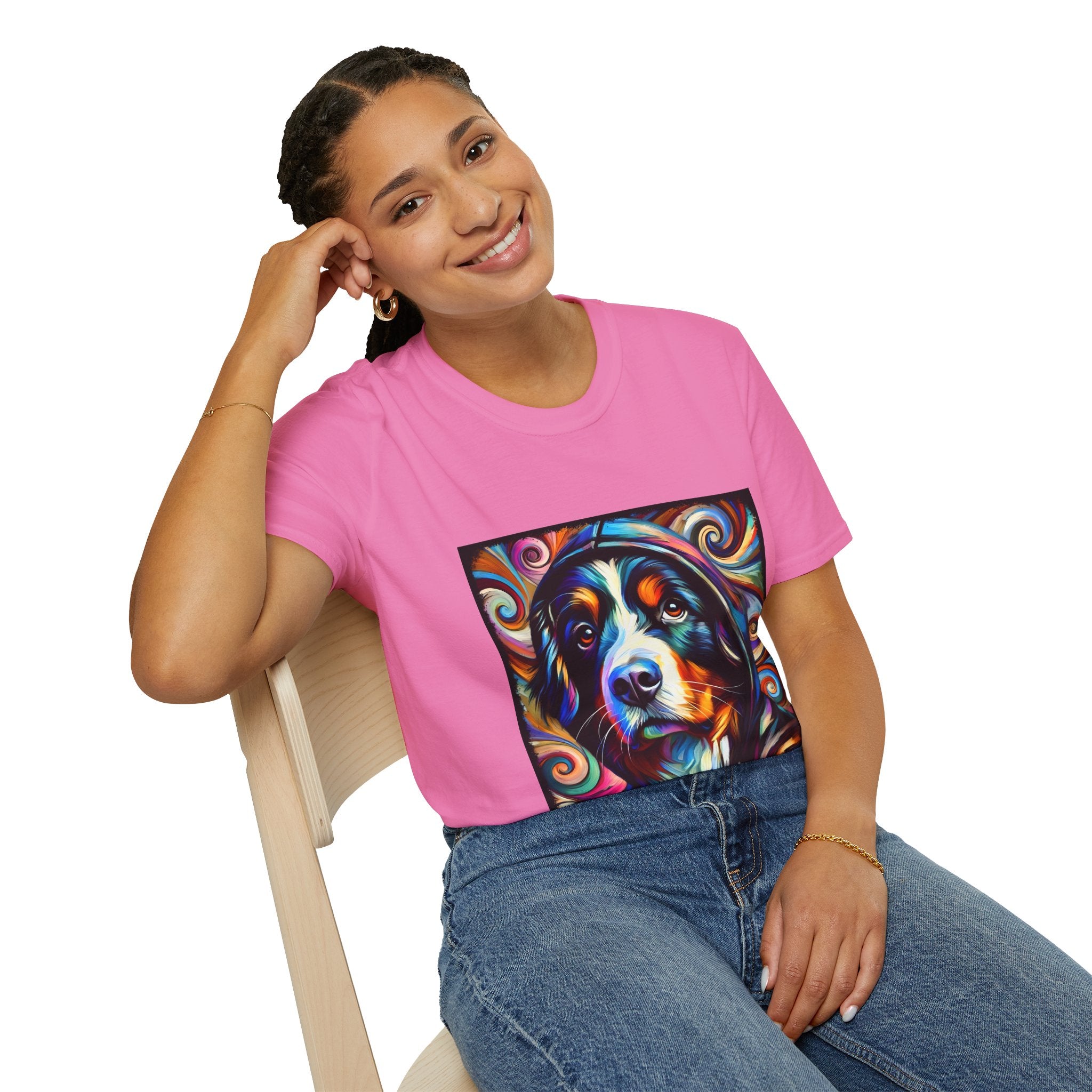 Bernese Mountain Dog Relaxed Swirl | Unisex Dog T-Shirt