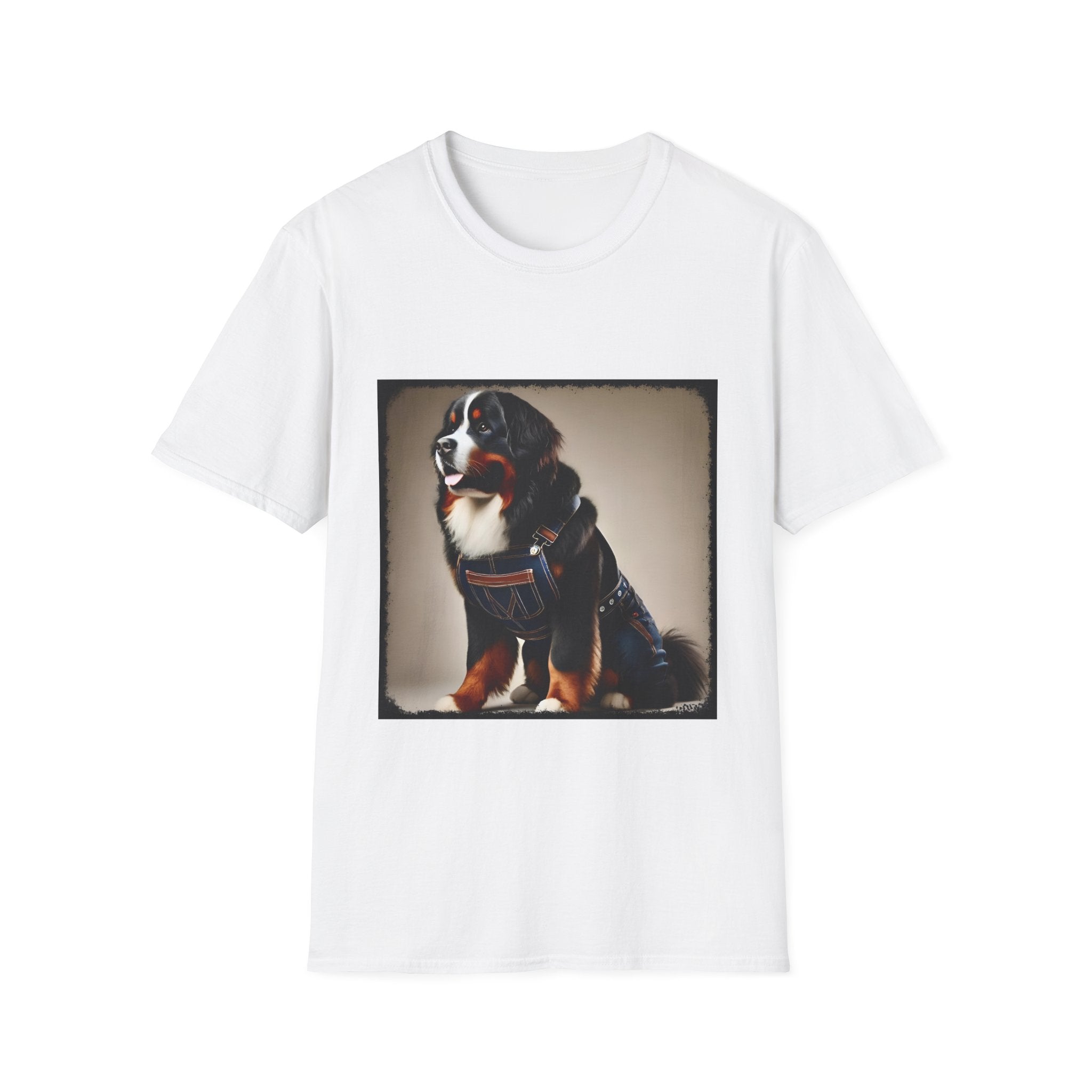 Bernese Mountain Dog Denim Darling | Unisex Dog T-Shirt