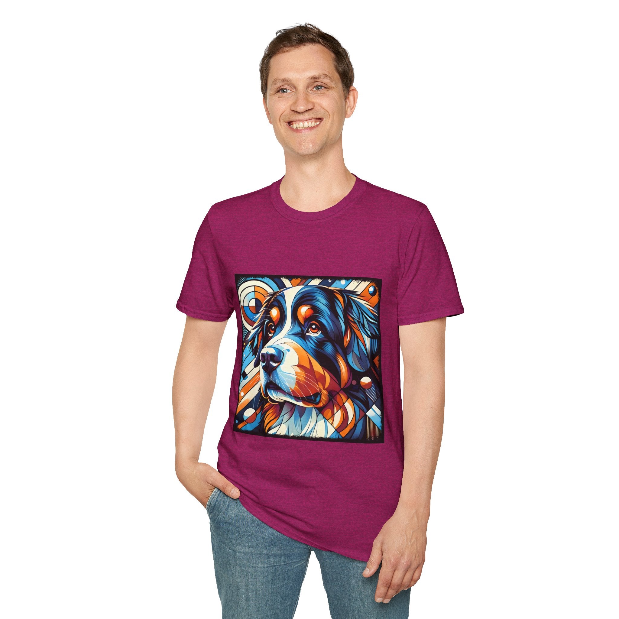 Bernese Mountain Dog Bold Geometric | Unisex Dog T-Shirt