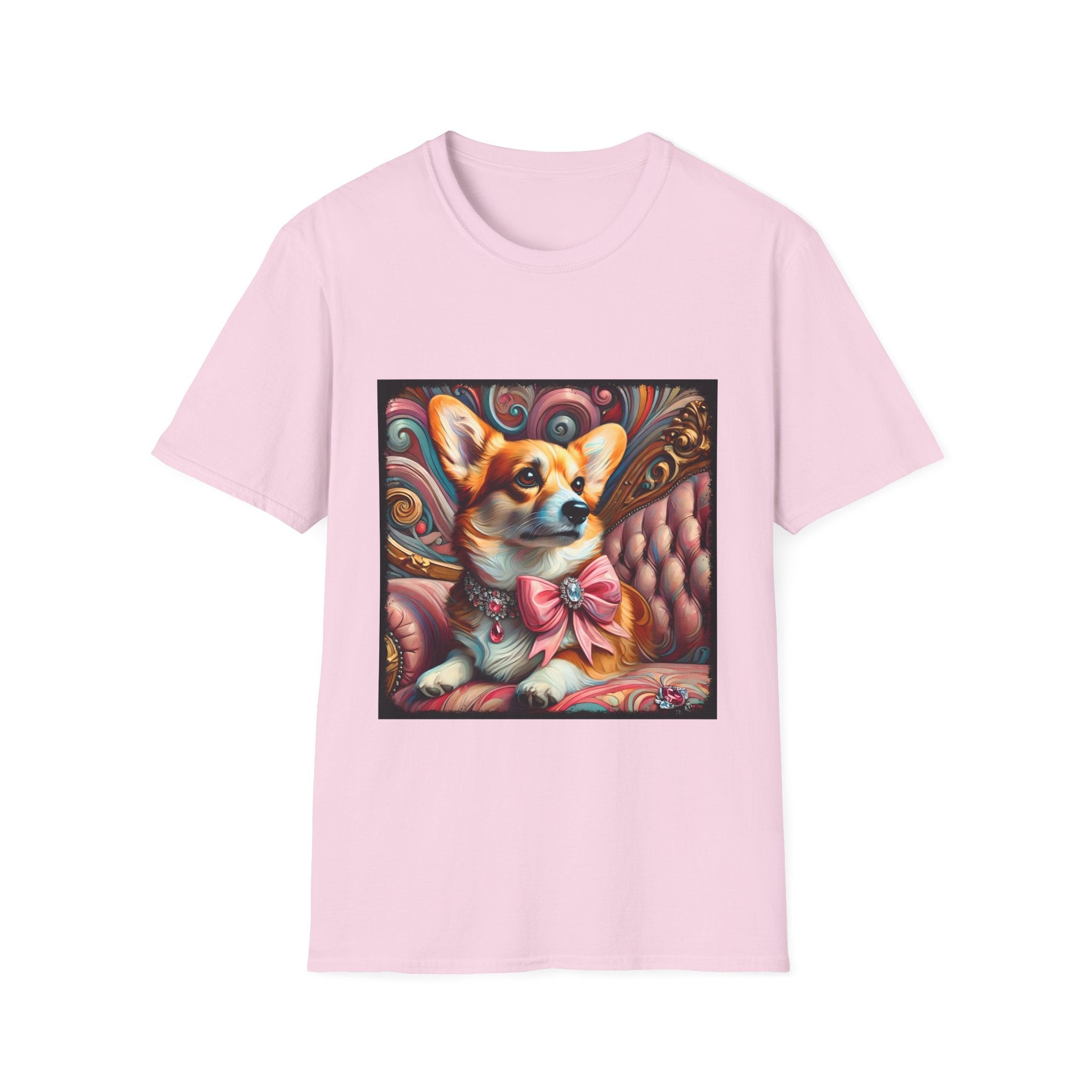 Pembroke Welsh Corgi Pink Swirl | Unisex Dog T-Shirt