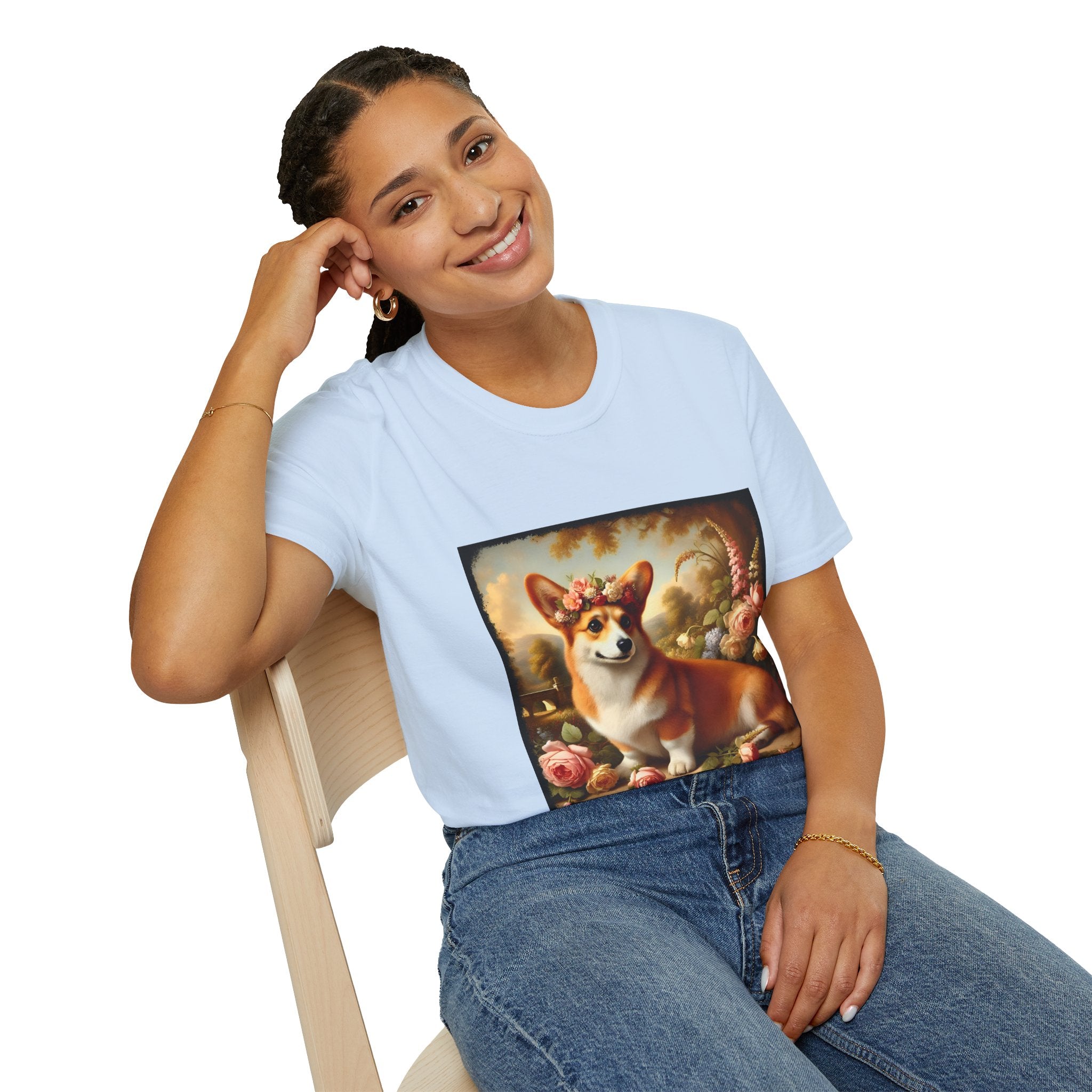 Pembroke Welsh Corgi Botanical Beauty | Unisex Dog T-Shirt