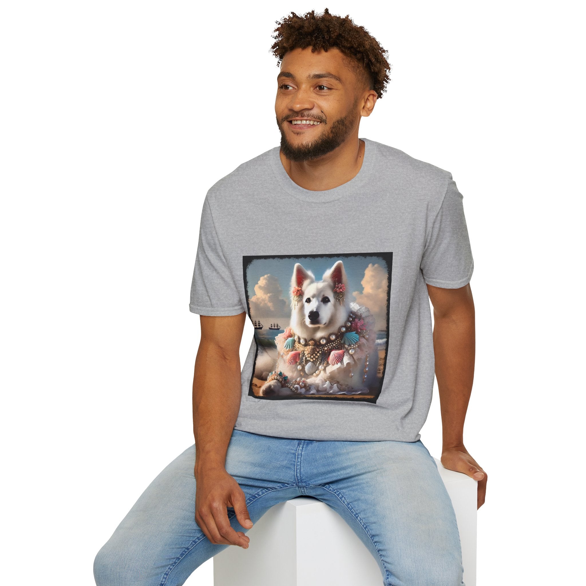 German Shepherd Beach Elegance | Unisex Dog T-Shirt