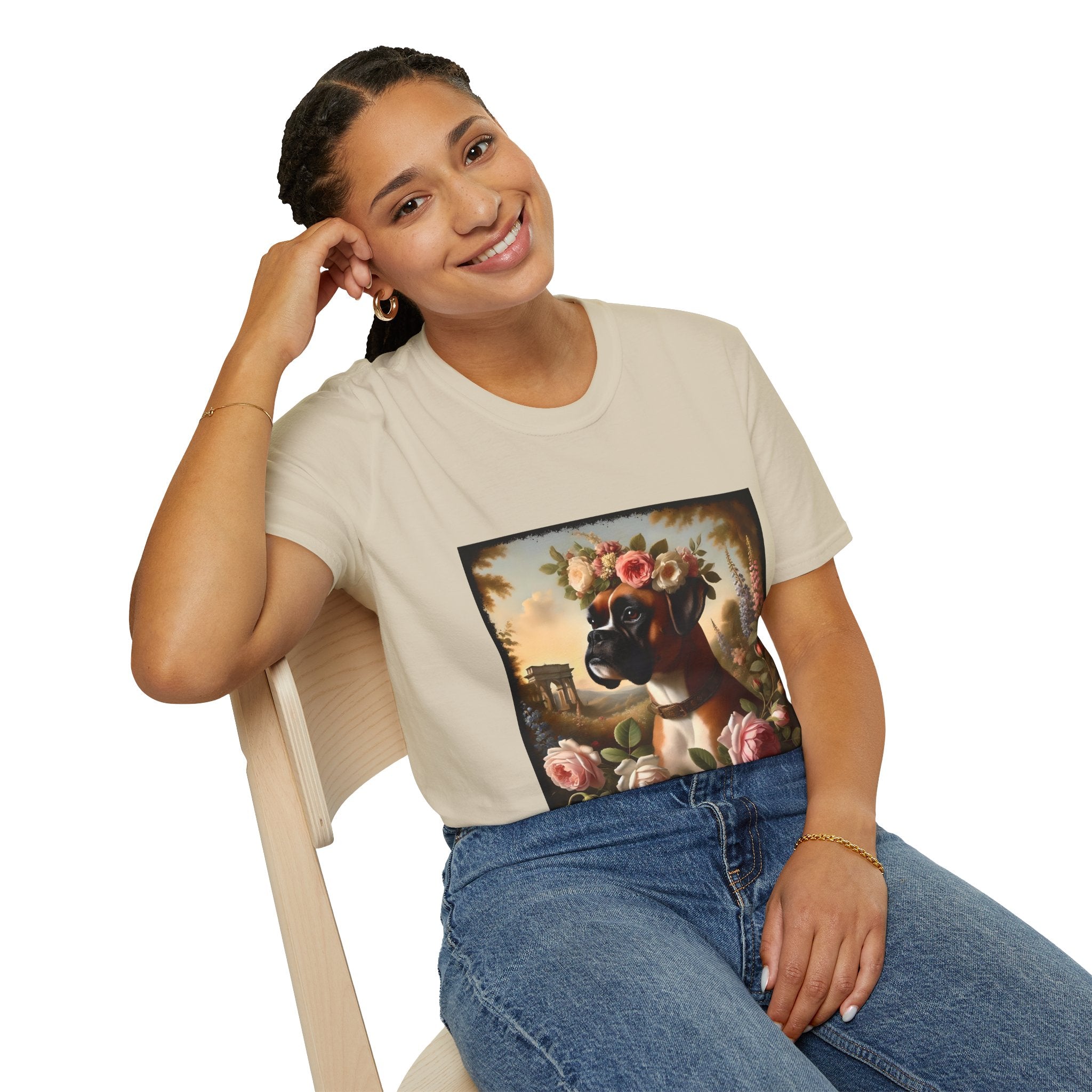 Boxer Botanical Beauty | Unisex Dog T-Shirt