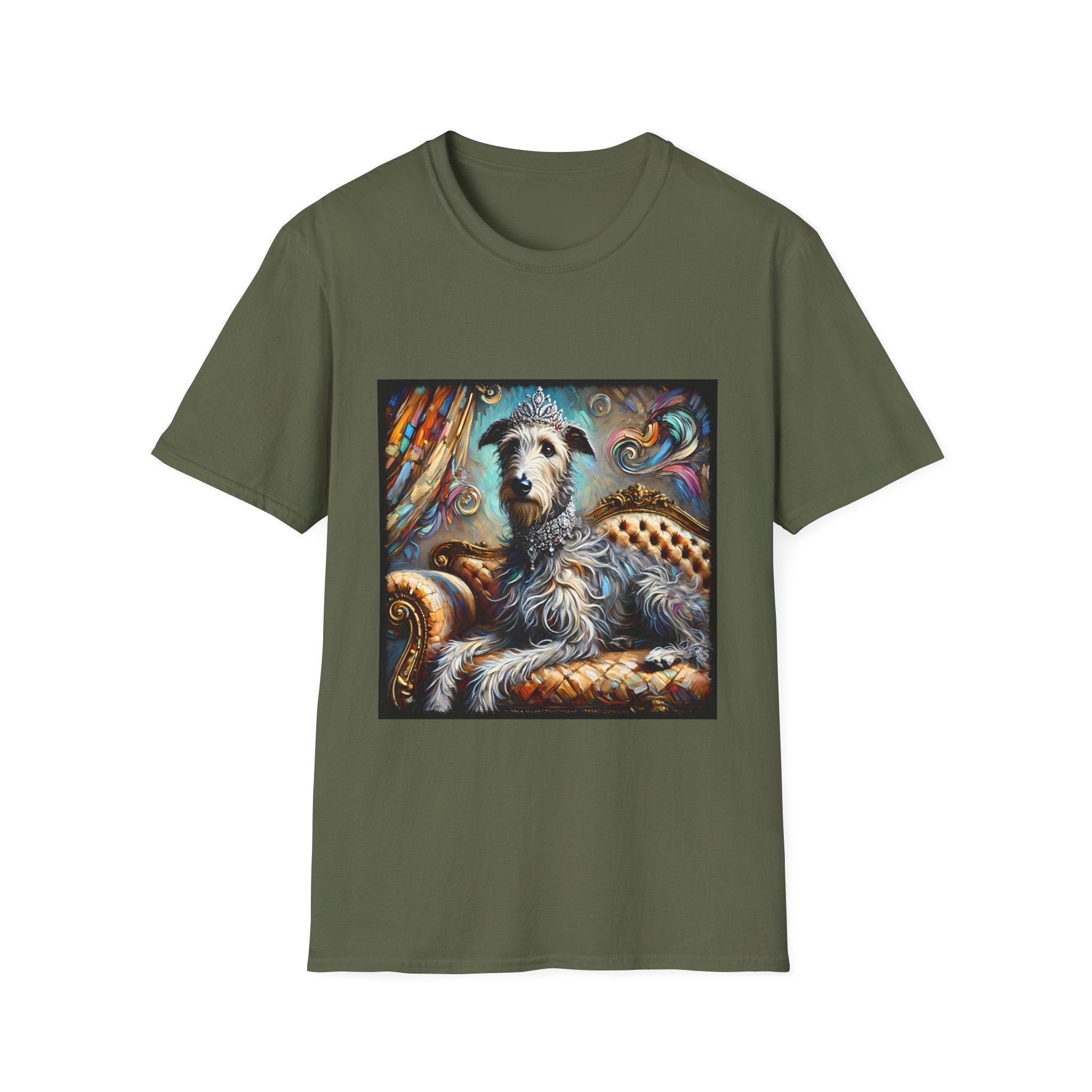 Irish Wolfhound Diamond Diva Swirl | Unisex Softstyle T-Shirt