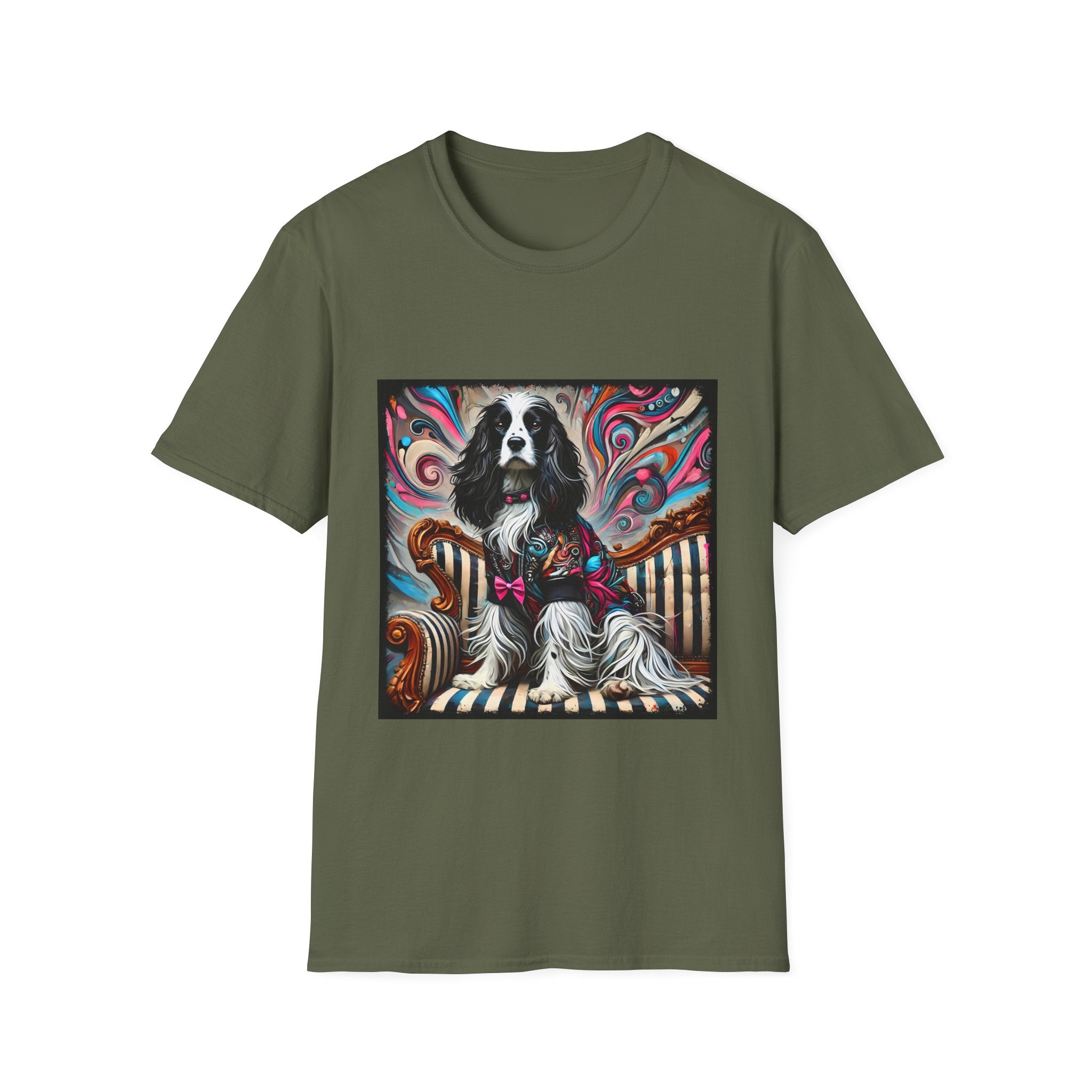 English Springer Spaniel Pink Rocker | Unisex Dog T-Shirt