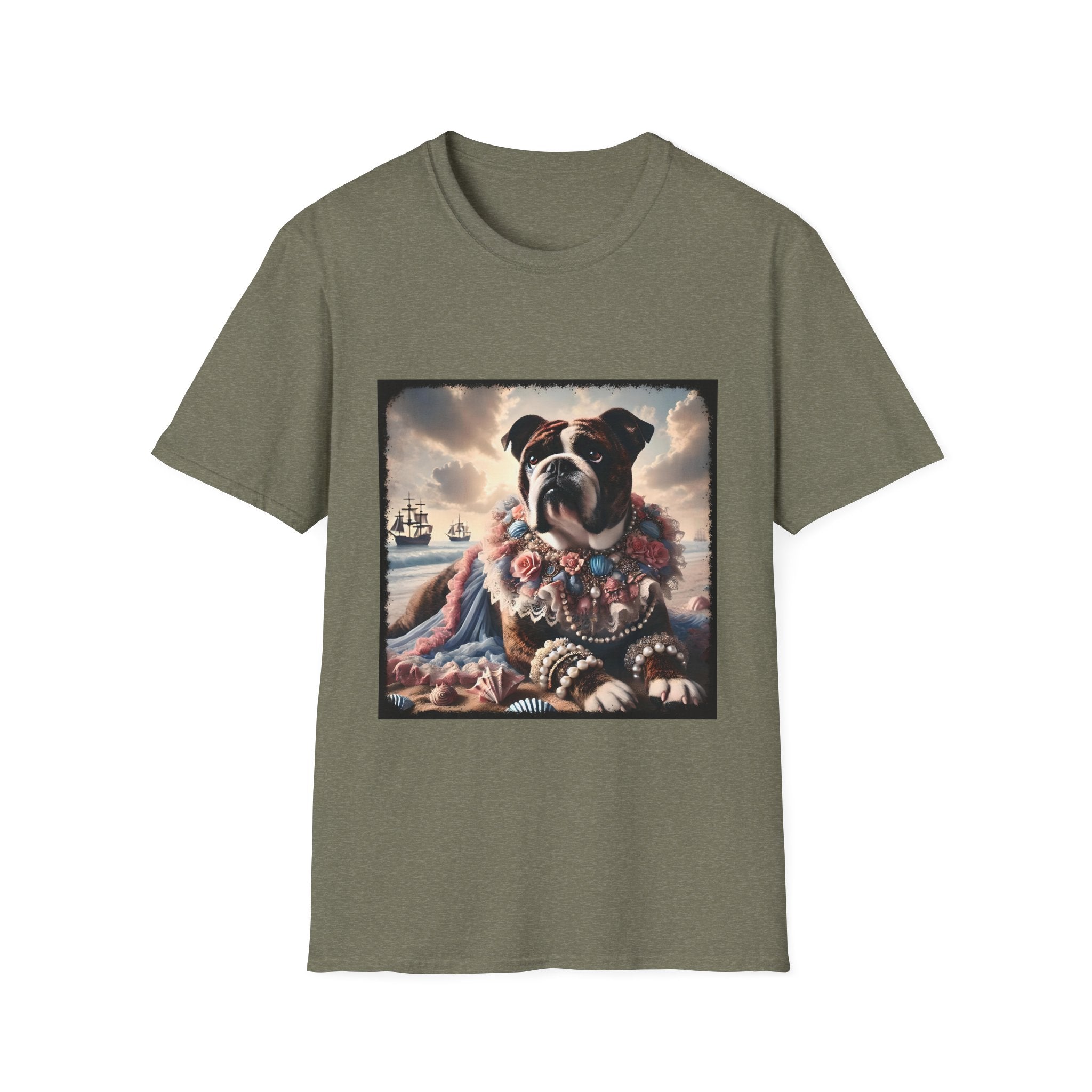 Bulldog Seashell Siren | Unisex Dog T-Shirt